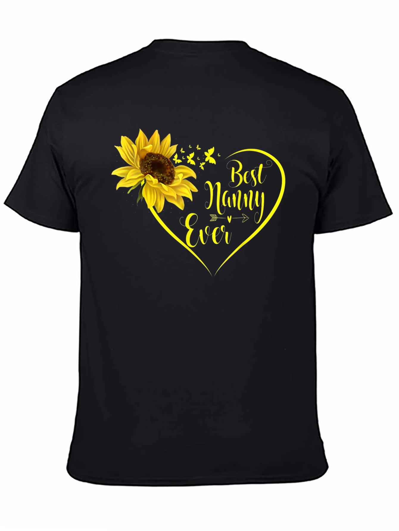 Best Nanny Ever Sunflower Heart T-Shirt