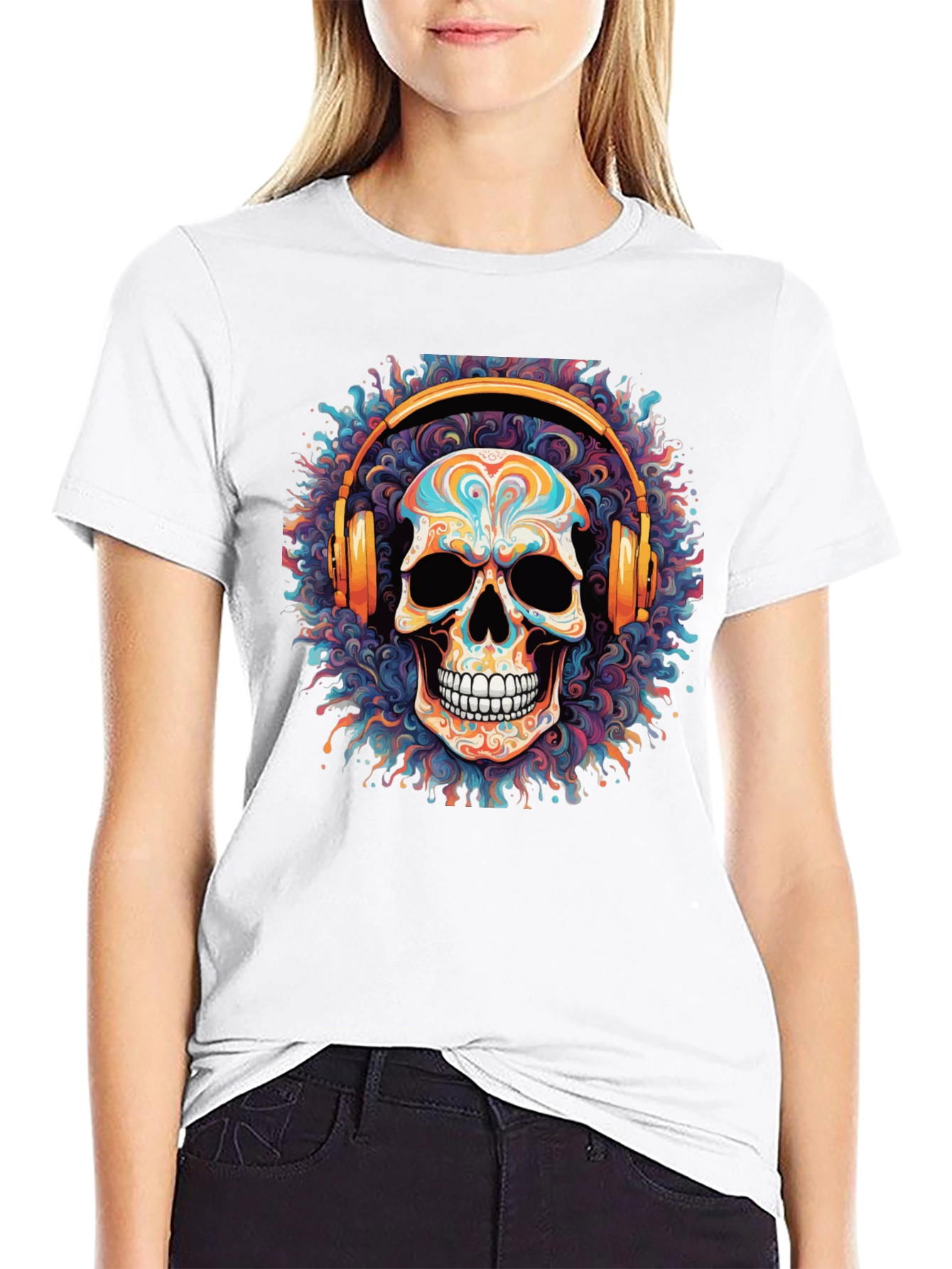 Skull Headphones Graphic Tee