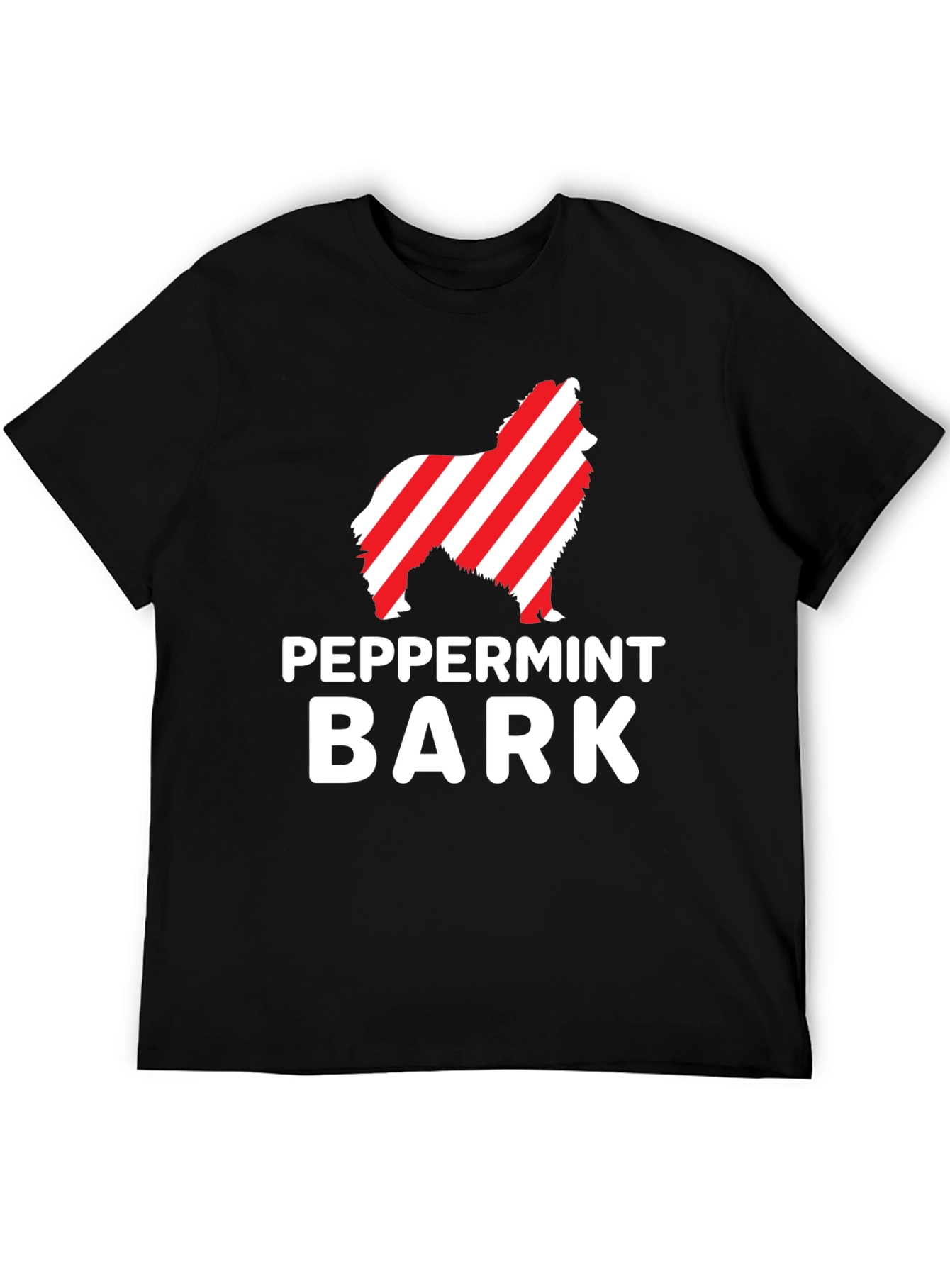 Peppermint Bark Dog Graphic Tee - Black