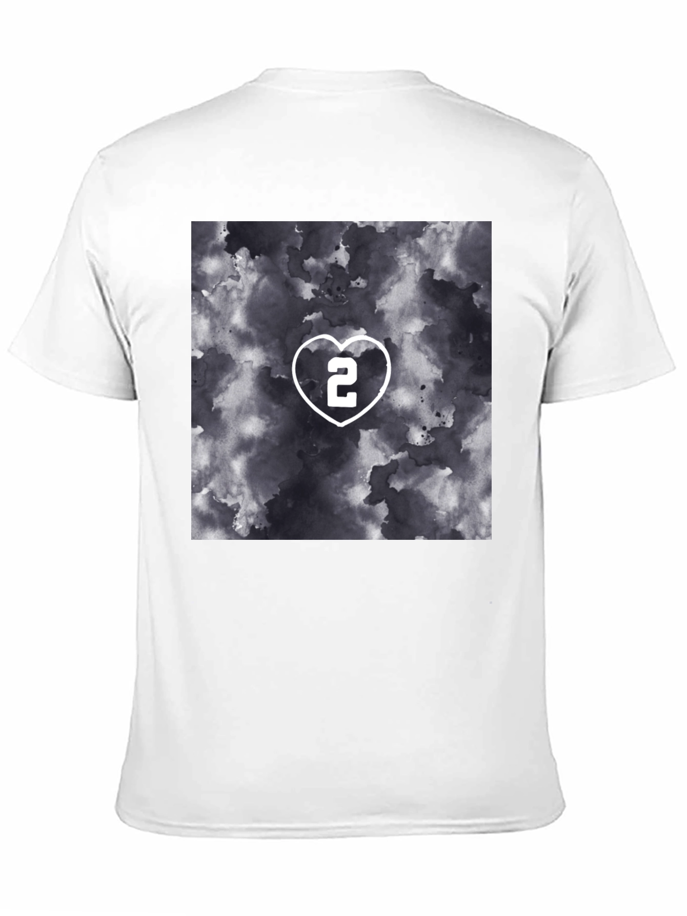 Heart Number 2 Graphic T-Shirt - Stylish Black Tee