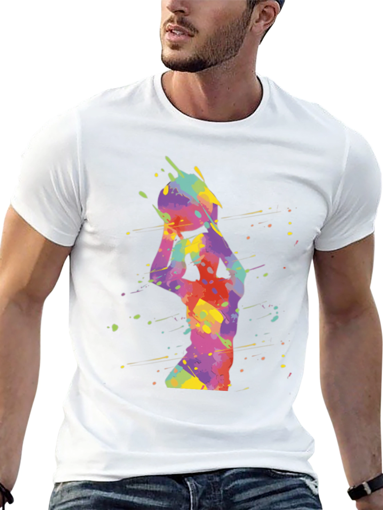 Colorful Basketball Graphic Tee