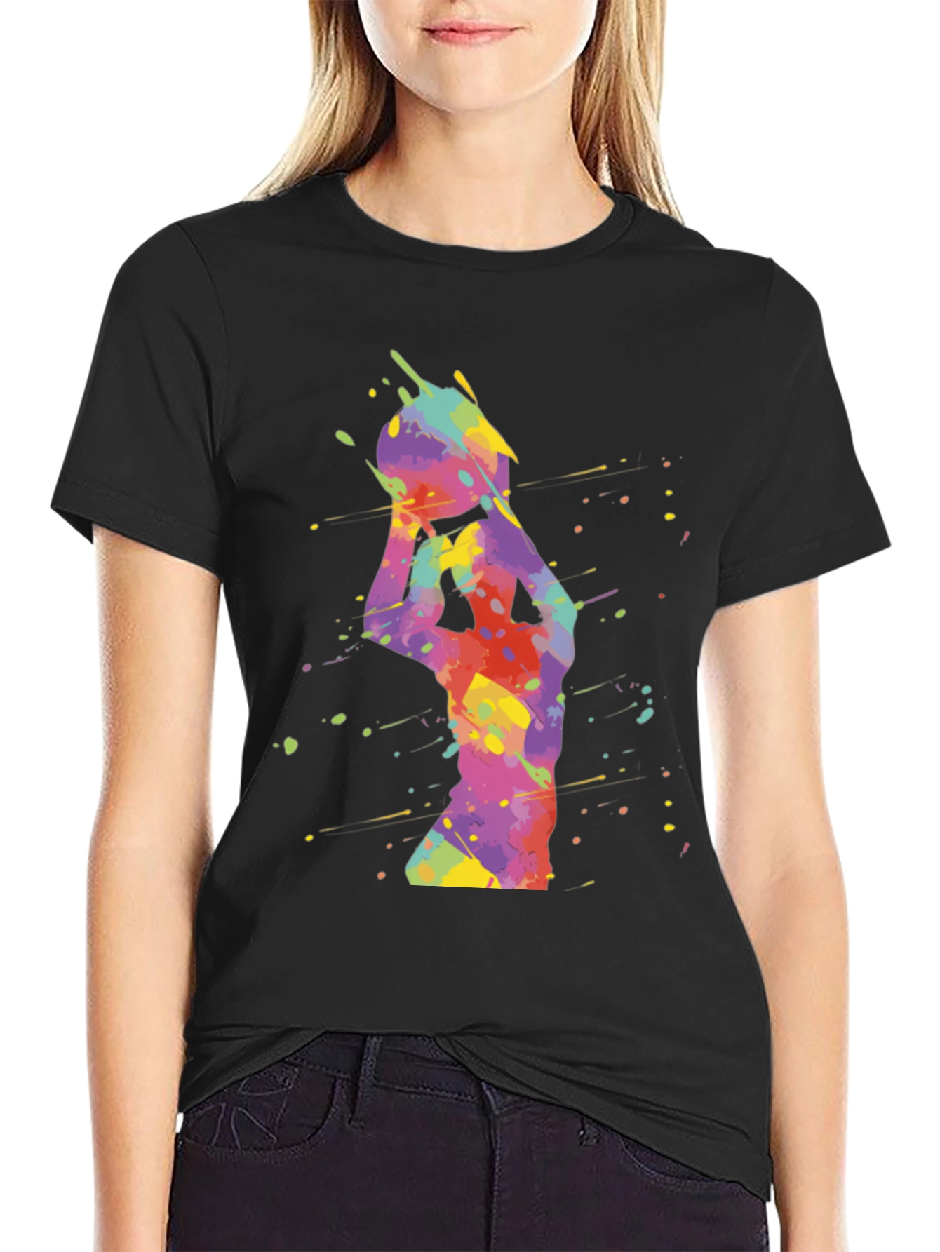 Colorful Basketball Graphic Tee
