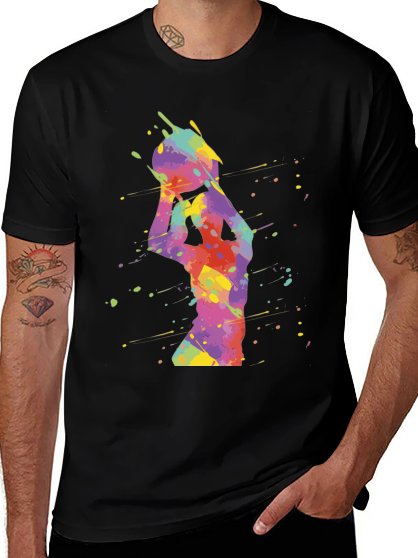 Colorful Basketball Graphic Tee