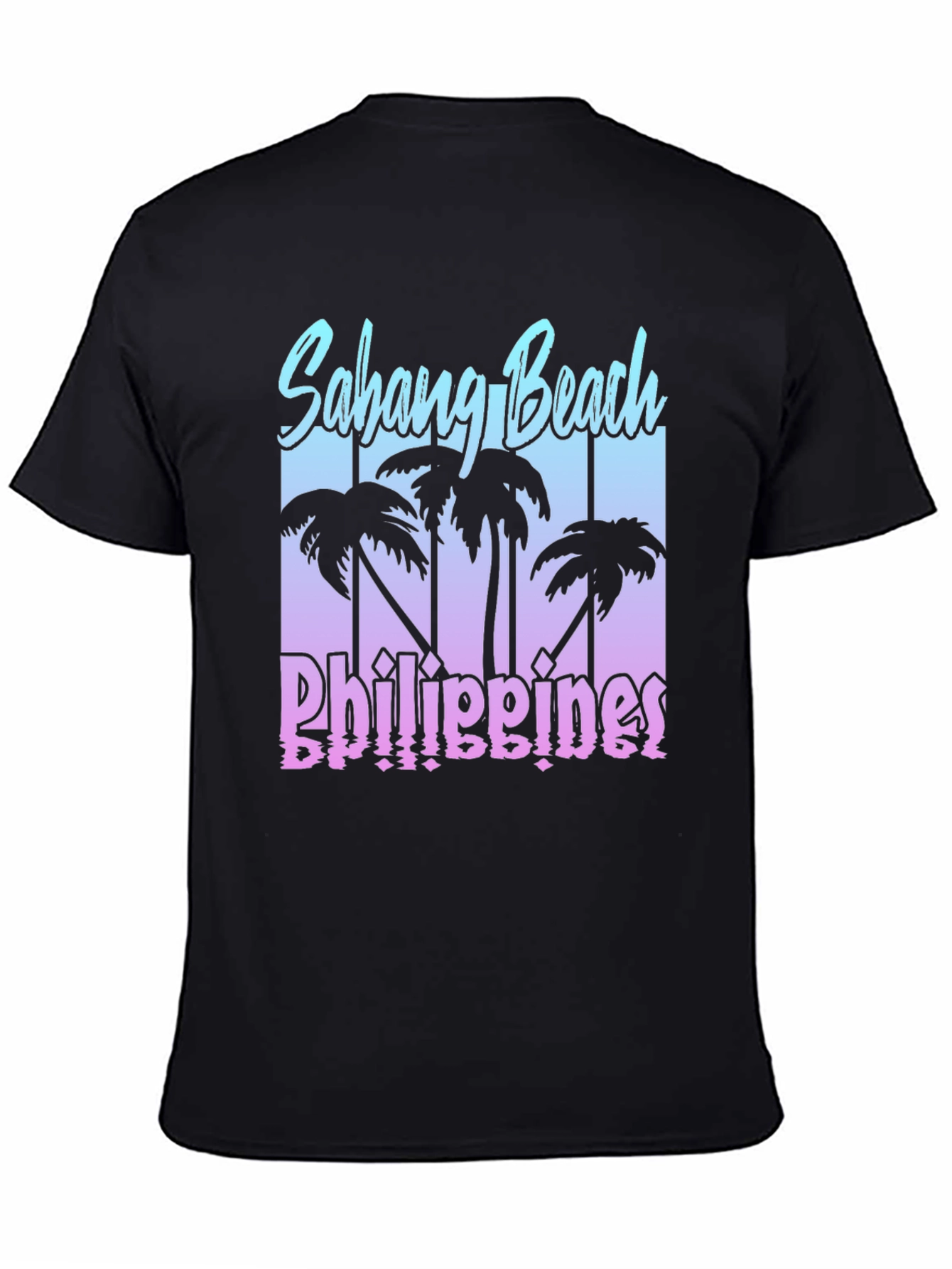 Sabang Beach Philippines Black T-Shirt
