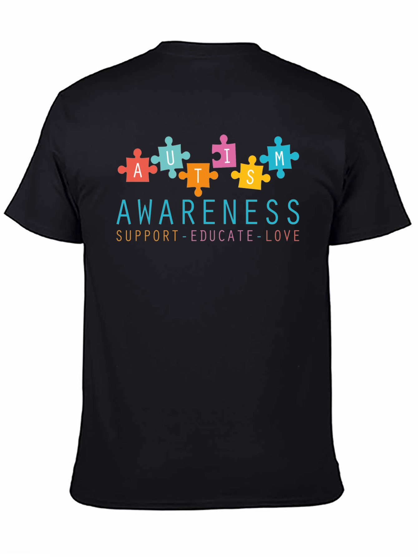 Autism Awareness Puzzle Piece Graphic T-Shirt