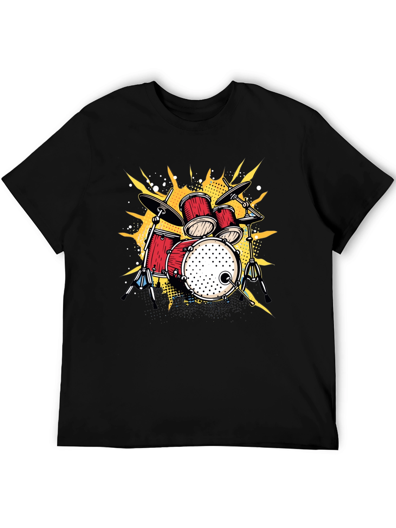 Drum Set Graphic T-Shirt - Music Lover Tee
