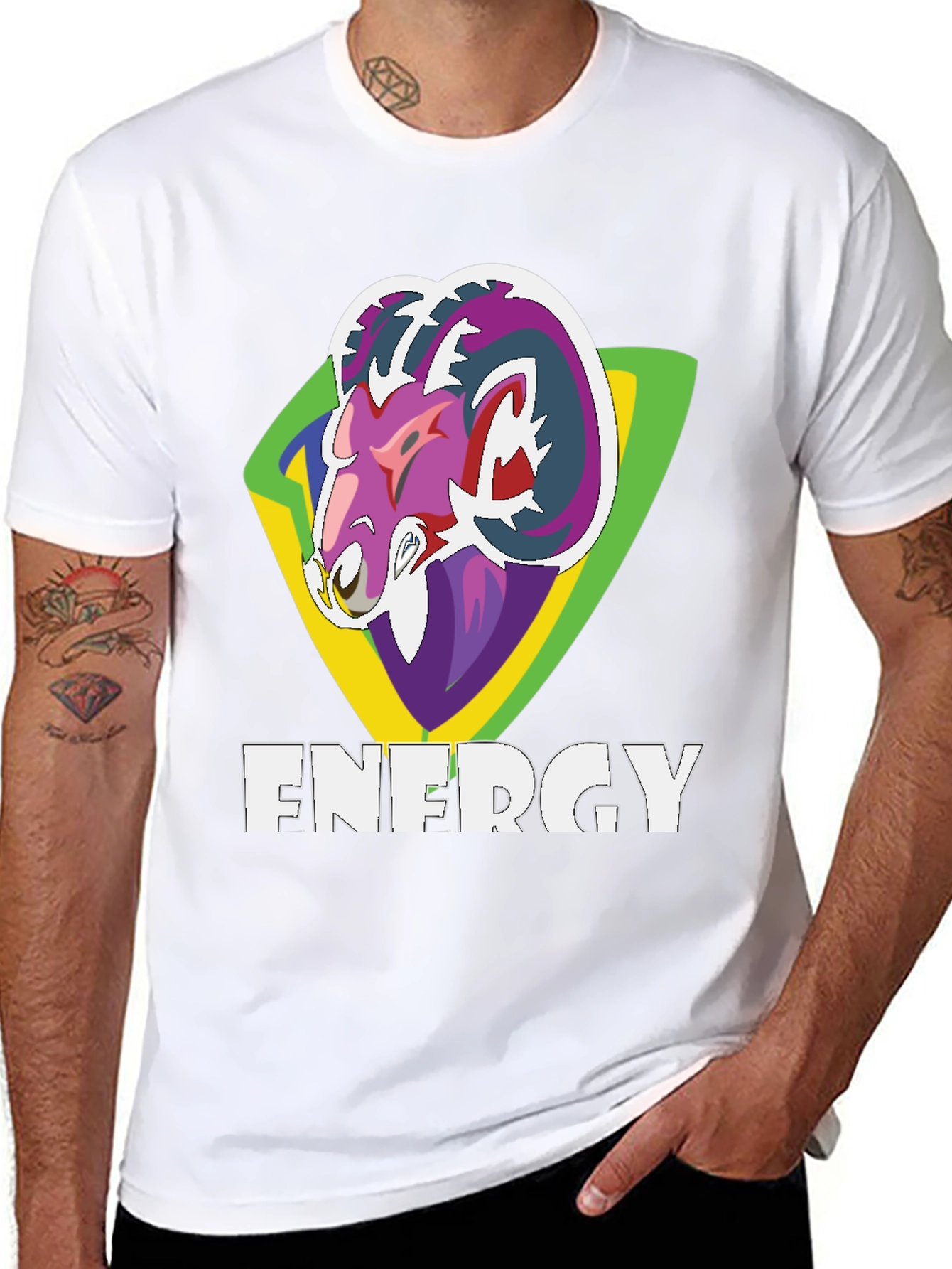 Energy Ram Graphic T-Shirt - Bold Style