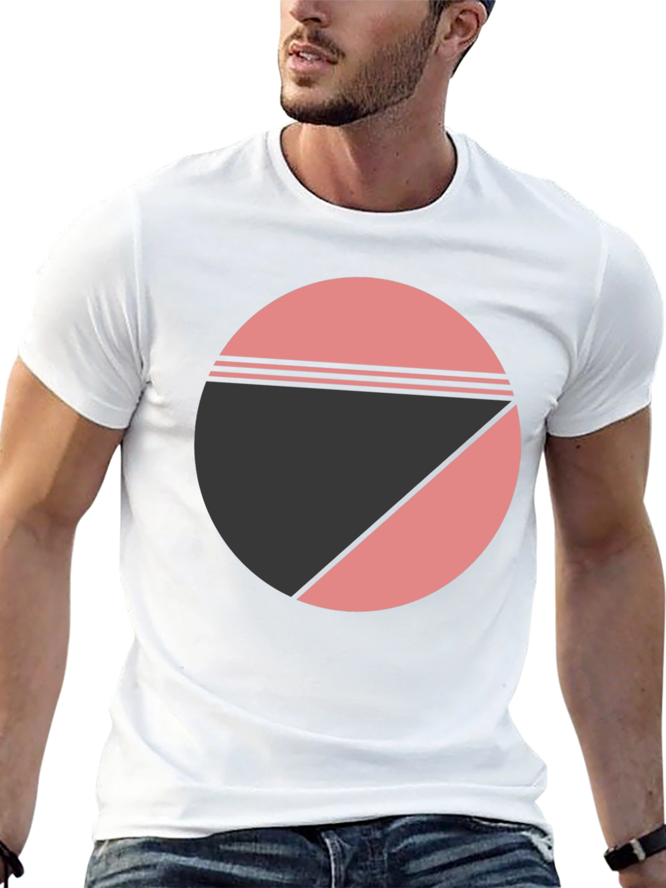 Geometric Circle Graphic Tee - Modern Design