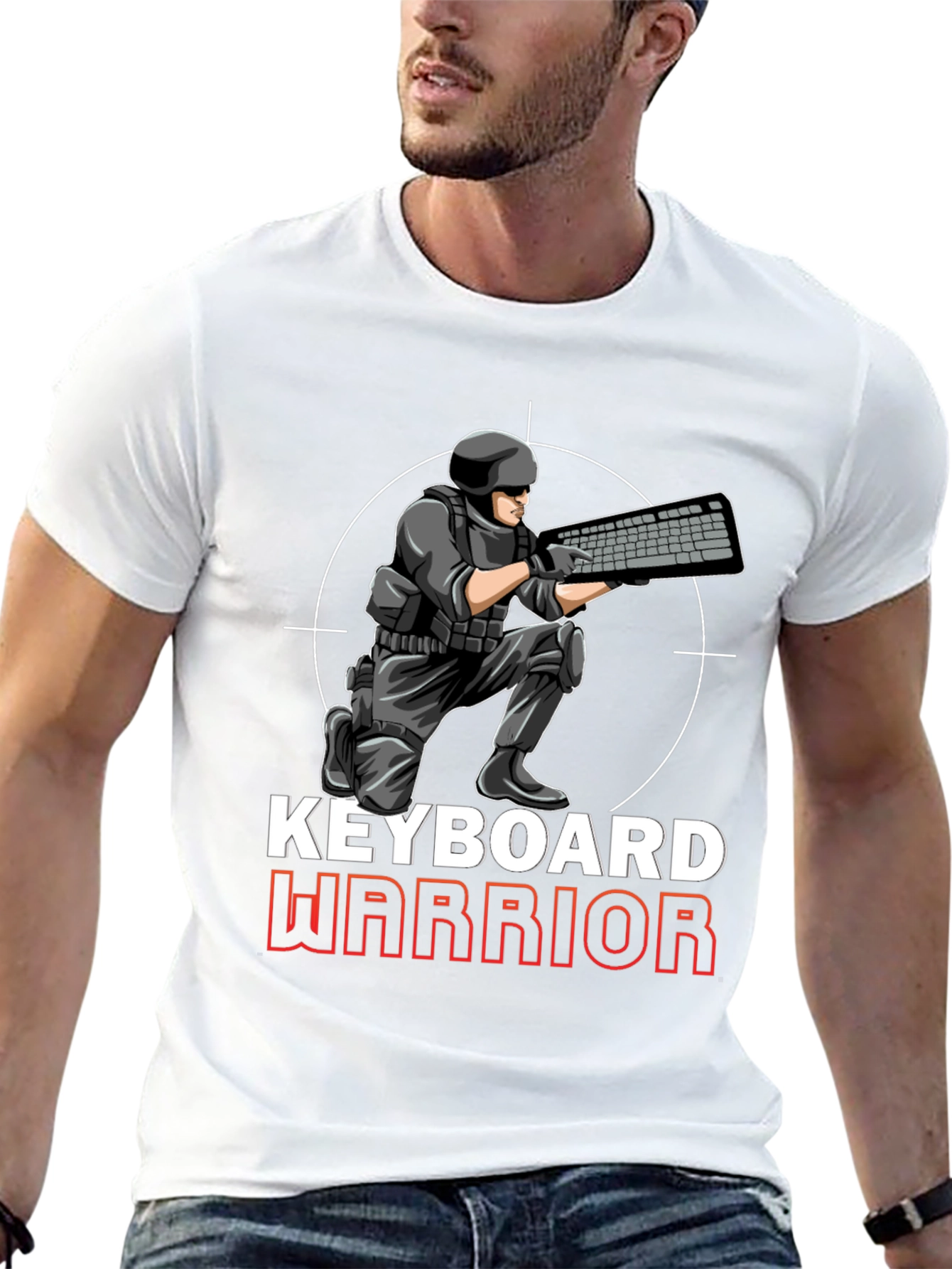 Keyboard Warrior Graphic T-Shirt - Gamer Apparel