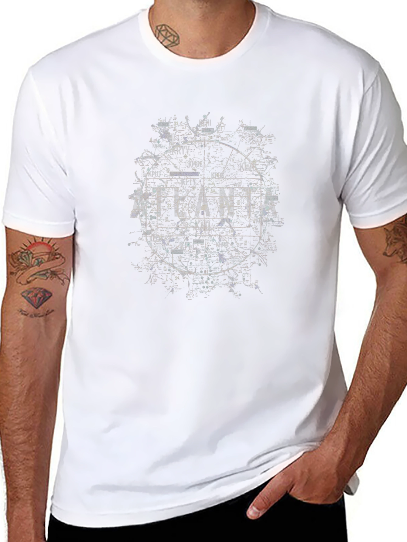 Atlanta Graphic Print Mens Black T-Shirt