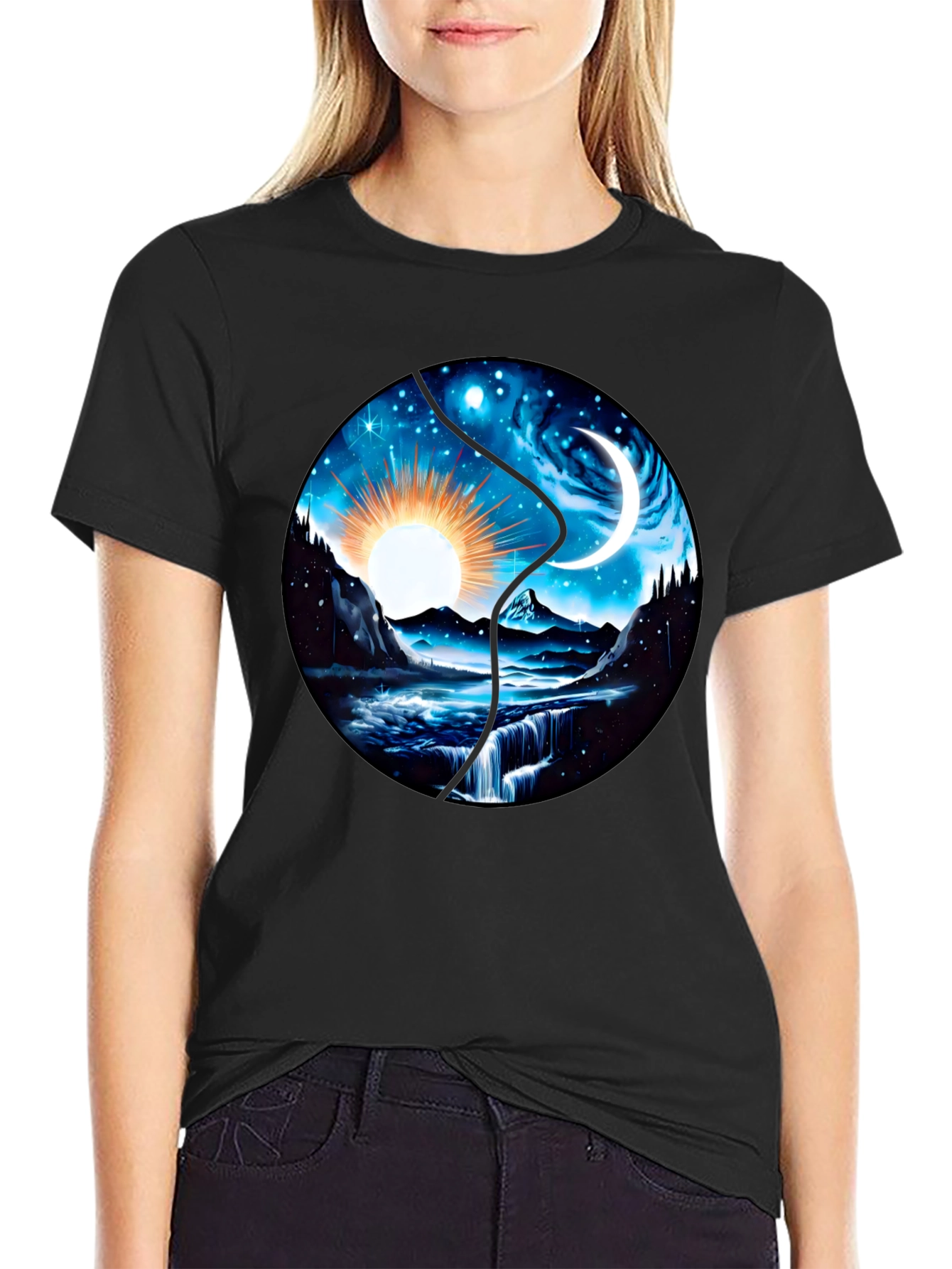 Yin Yang Sun and Moon T-Shirt