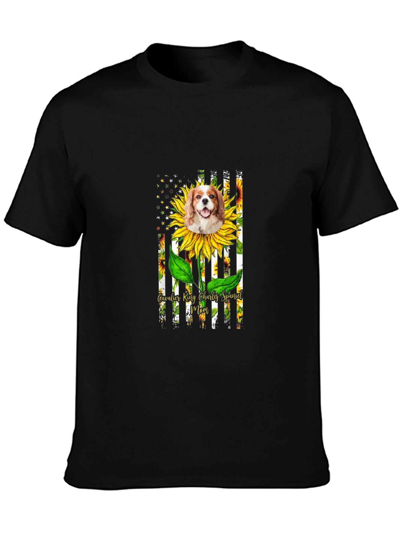 Cavalier King Charles Spaniel Sunflower T-Shirt