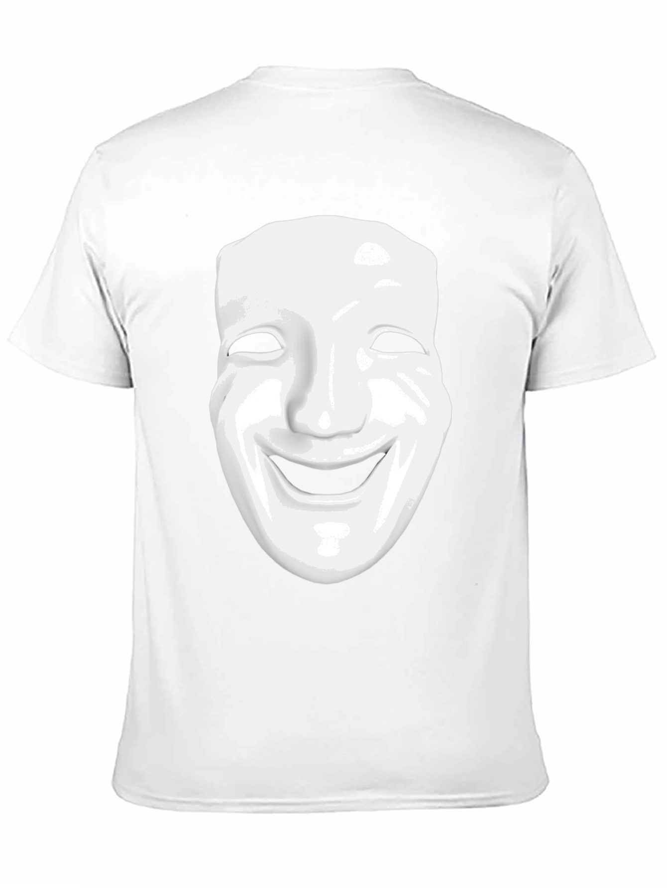 Smiling Mask Graphic Tee - Modern Casual Style