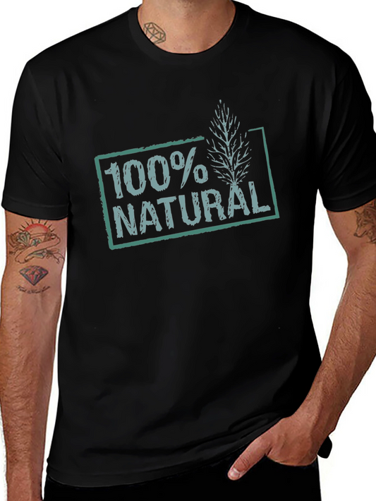 100% Natural Graphic Print T-Shirt