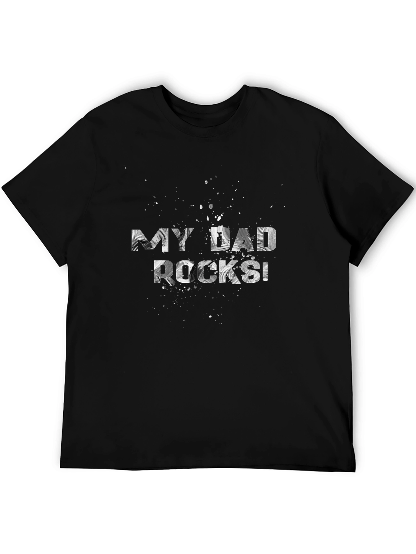 My Dad Rocks! Graphic Print Mens T-Shirt
