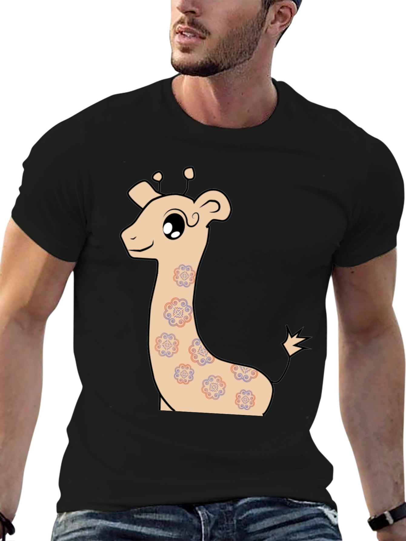 Cute Giraffe Graphic T-Shirt
