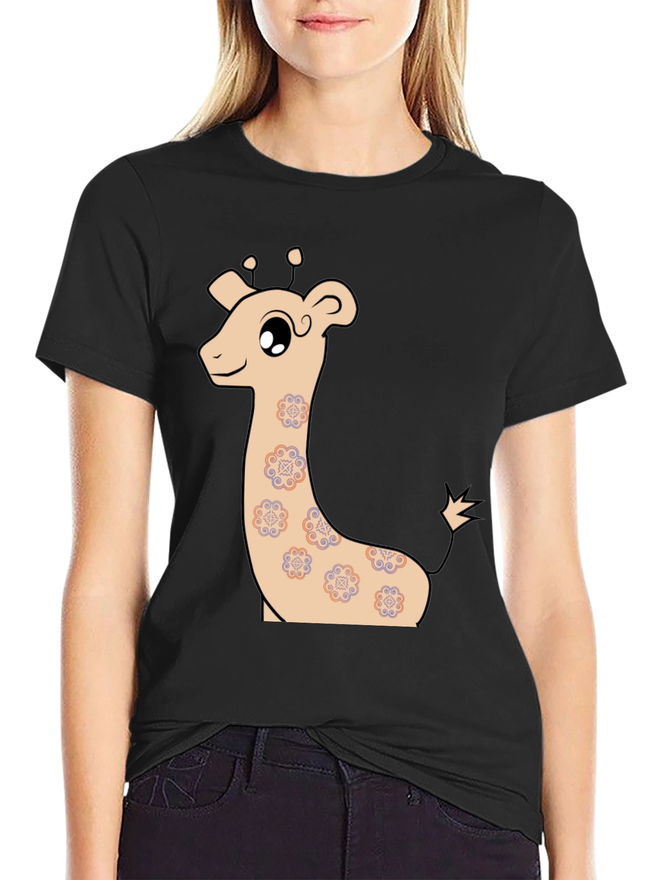 Cute Giraffe Graphic T-Shirt