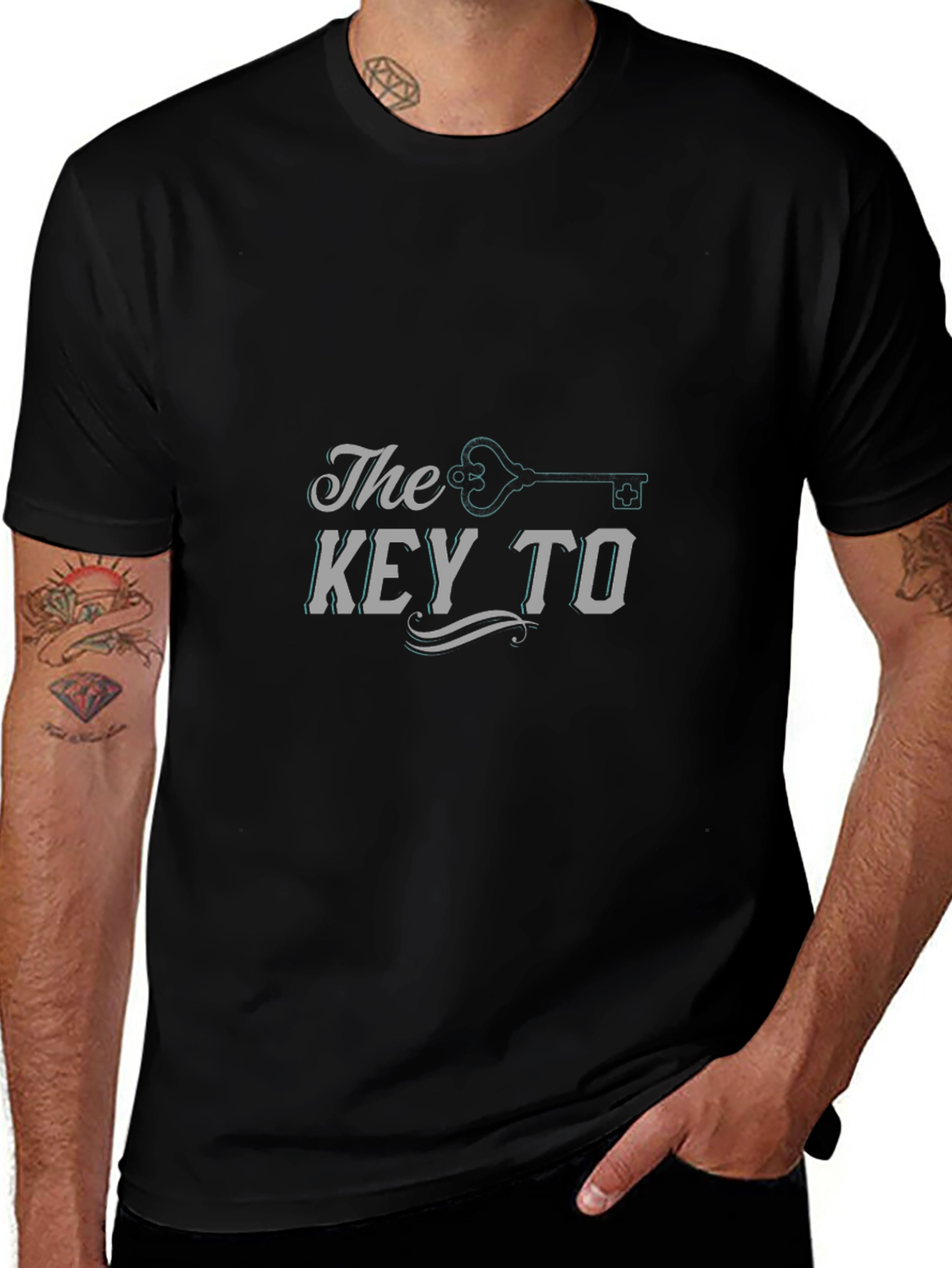 The Key to T-Shirt Black Mens