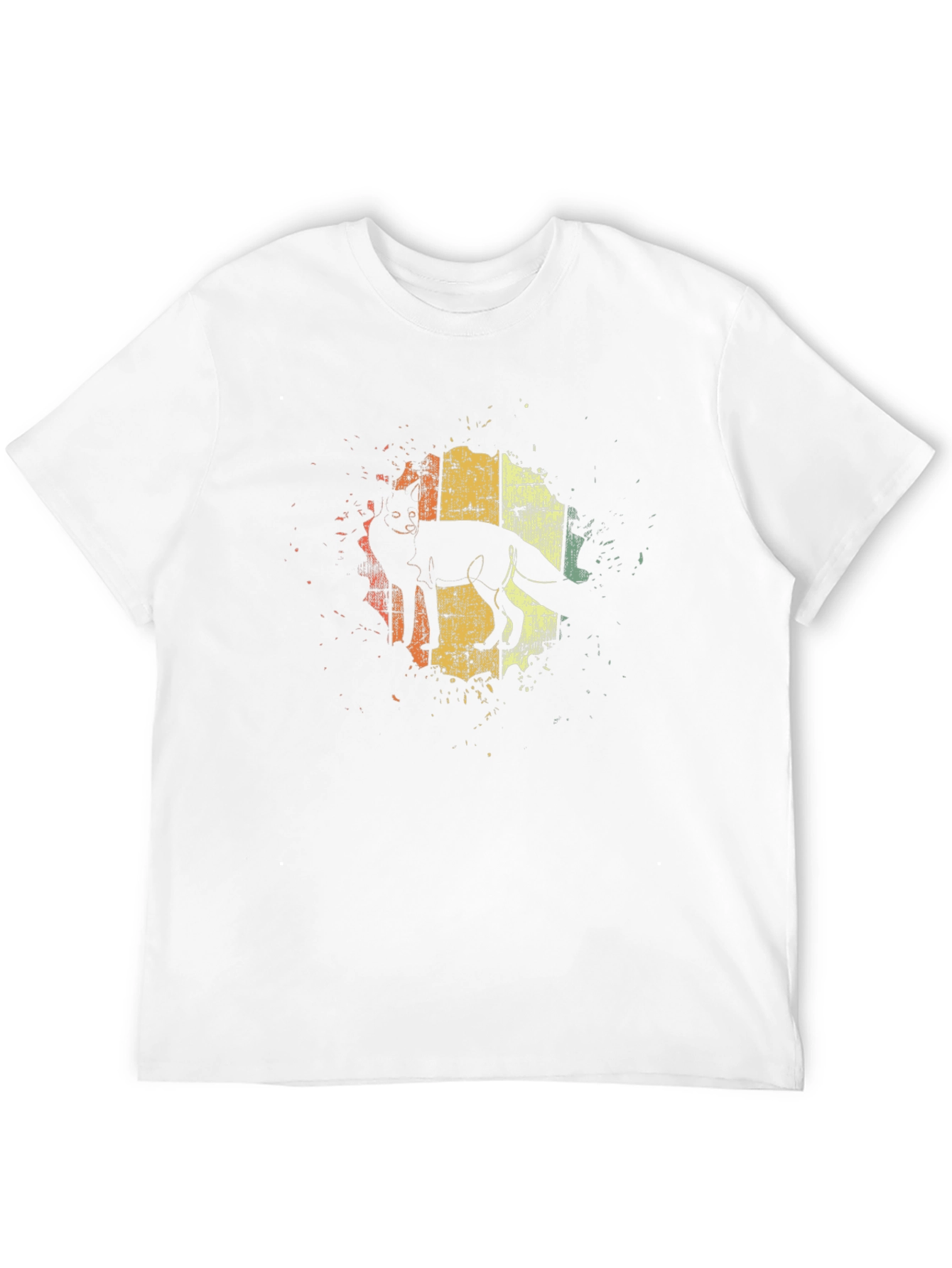 Fox Silhouette Graphic Tee - Retro Design