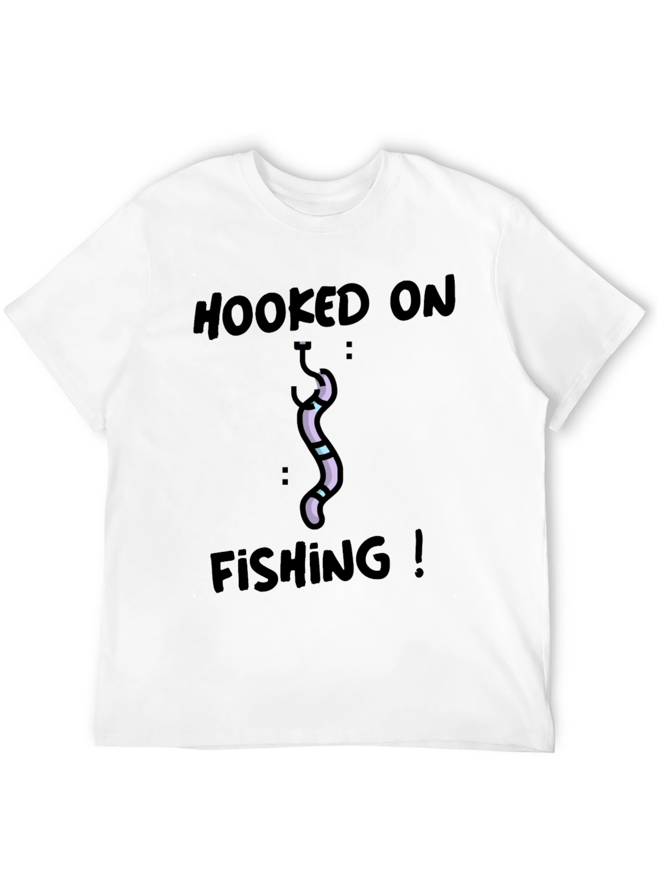 Hooked On Fishing T-Shirt - Black