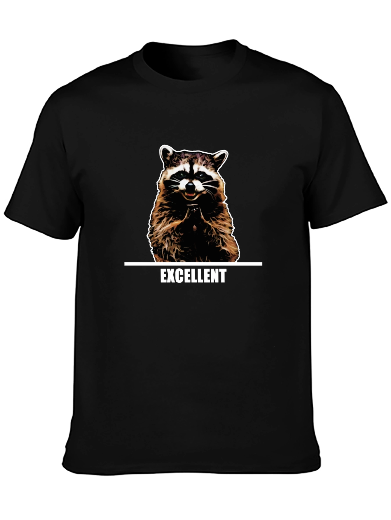 Excellent Raccoon Graphic T-Shirt