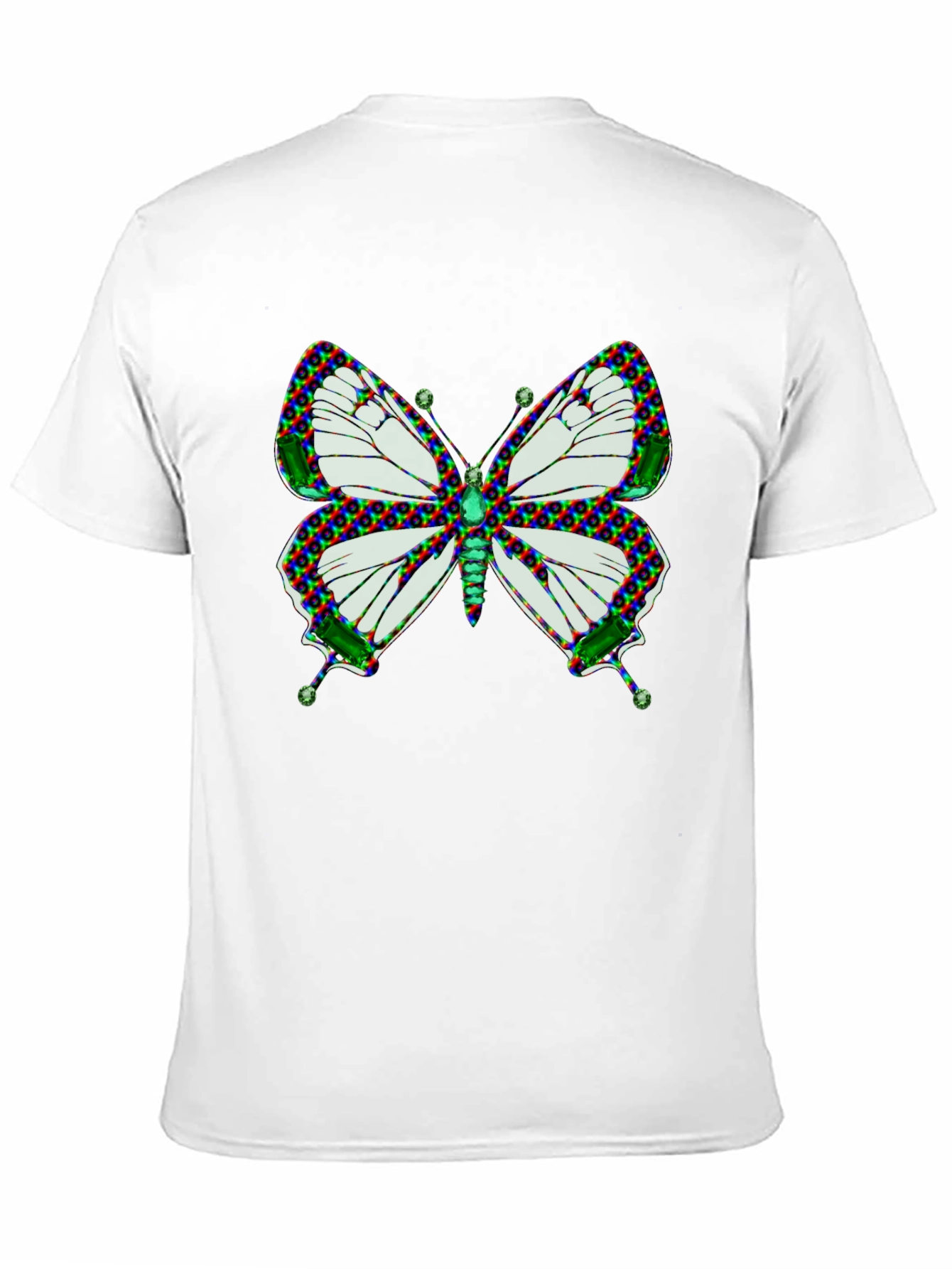Butterfly Graphic Print Crew Neck T-Shirt