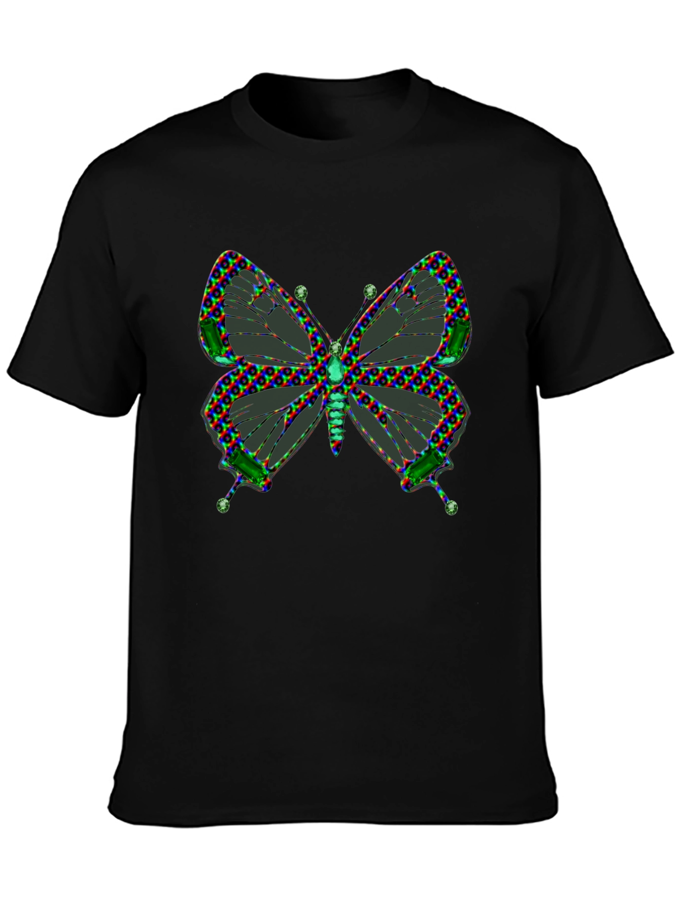 Butterfly Graphic Print Crew Neck T-Shirt