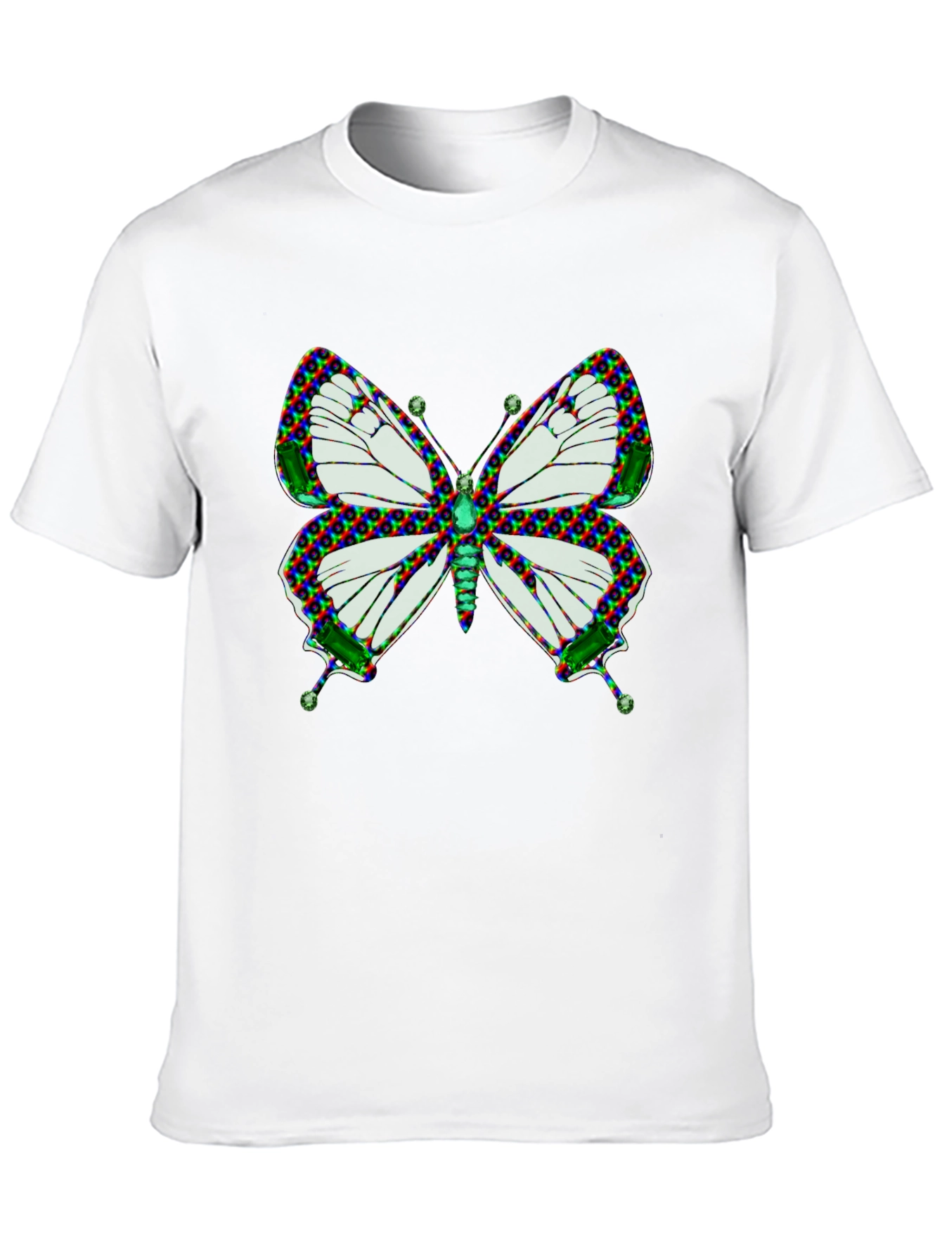 Butterfly Graphic Print Crew Neck T-Shirt