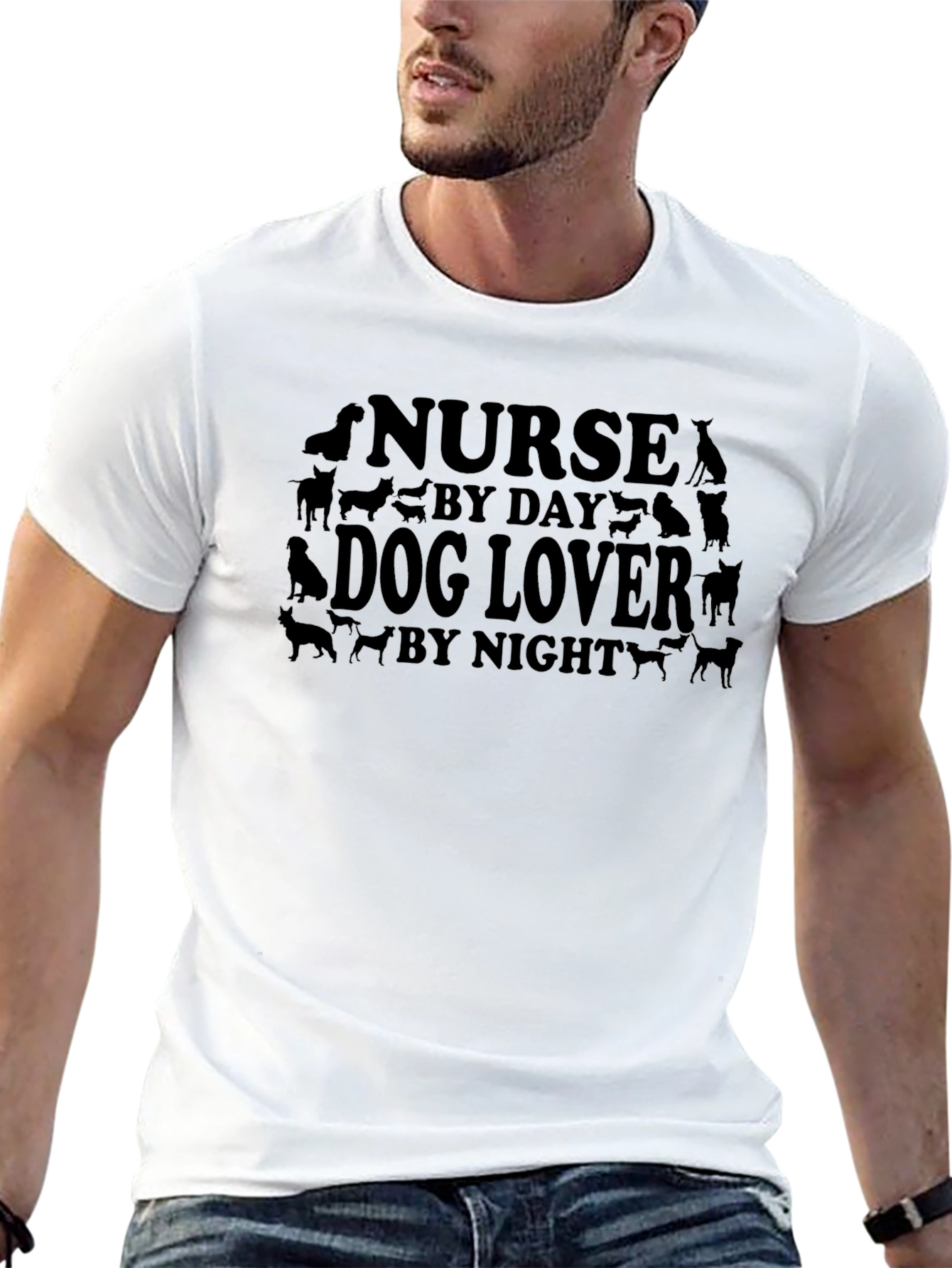 Nurse by Day Dog Lover by Night Graphic Tee