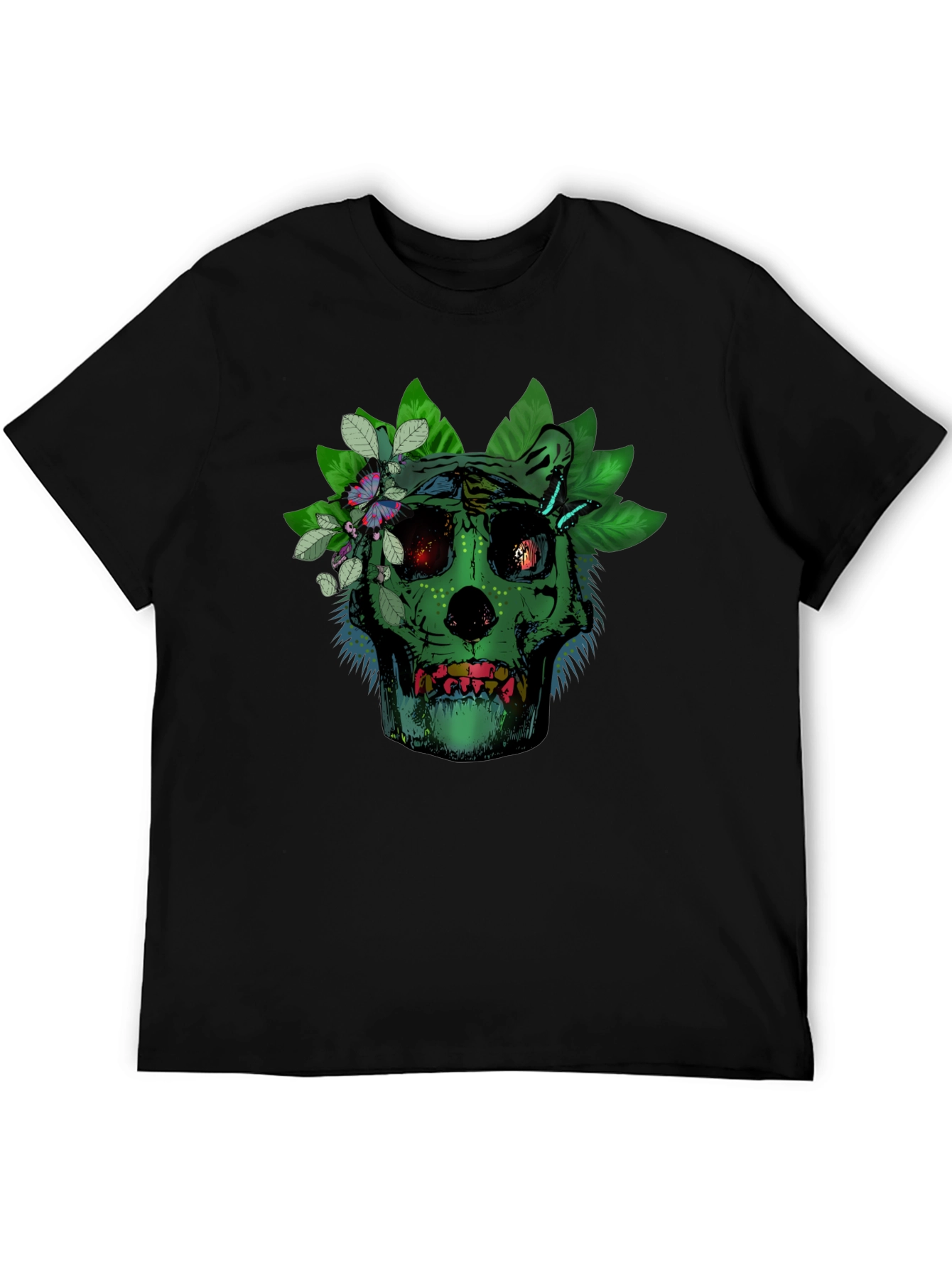 Green Skull Floral T-Shirt