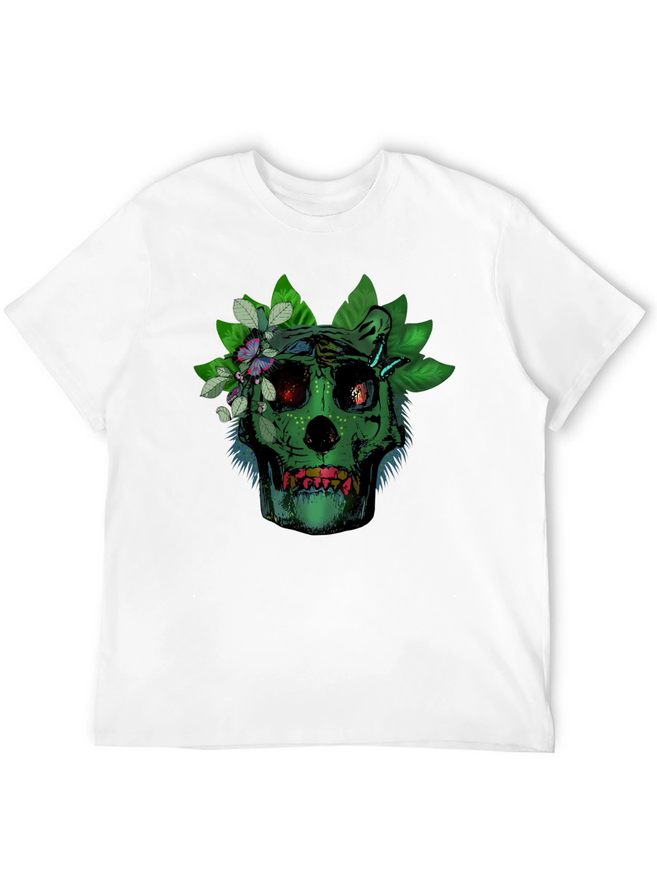 Green Skull Floral T-Shirt