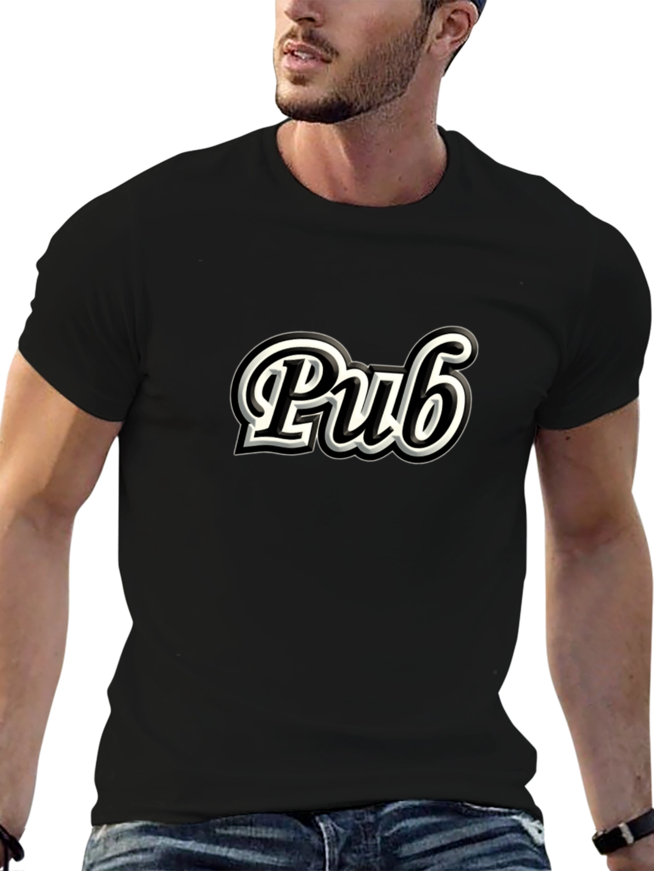 Classic Pub Graphic T-Shirt - Casual Black Tee