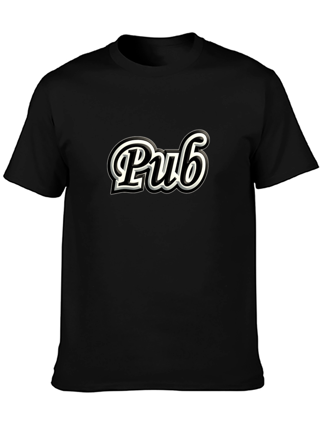 Classic Pub Graphic T-Shirt - Casual Black Tee