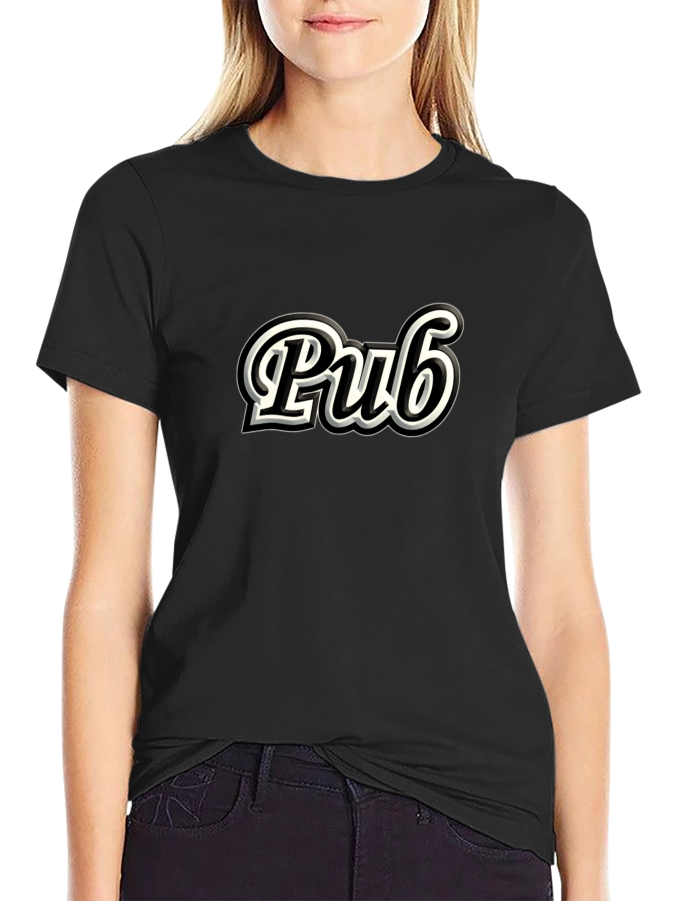 Classic Pub Graphic T-Shirt - Casual Black Tee