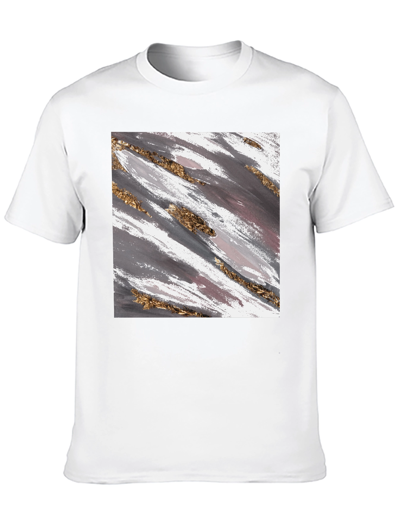 Abstract Brushstroke Graphic Tee - Stylish Casual Wear