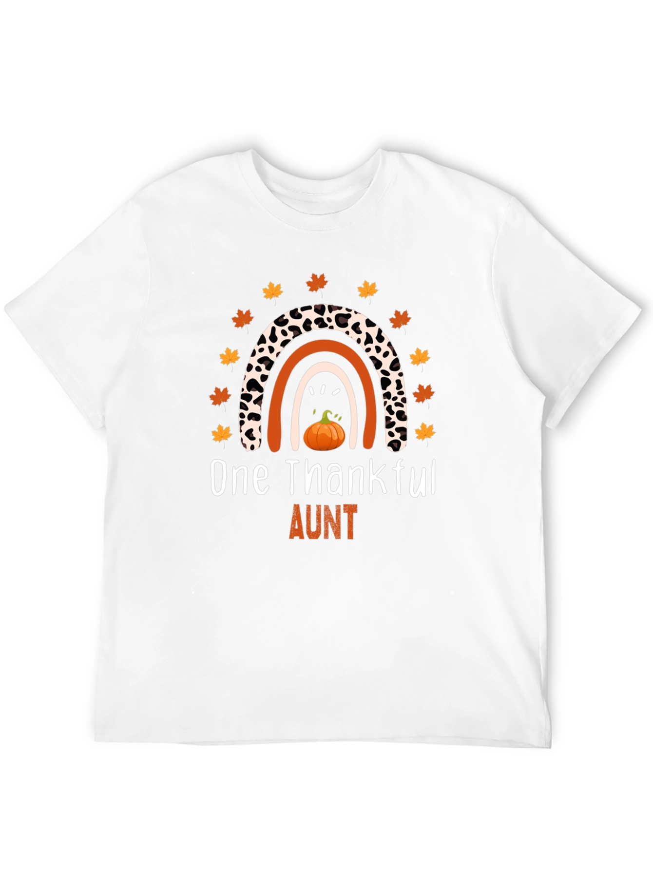 One Thankful Aunt Thanksgiving Graphic T-Shirt