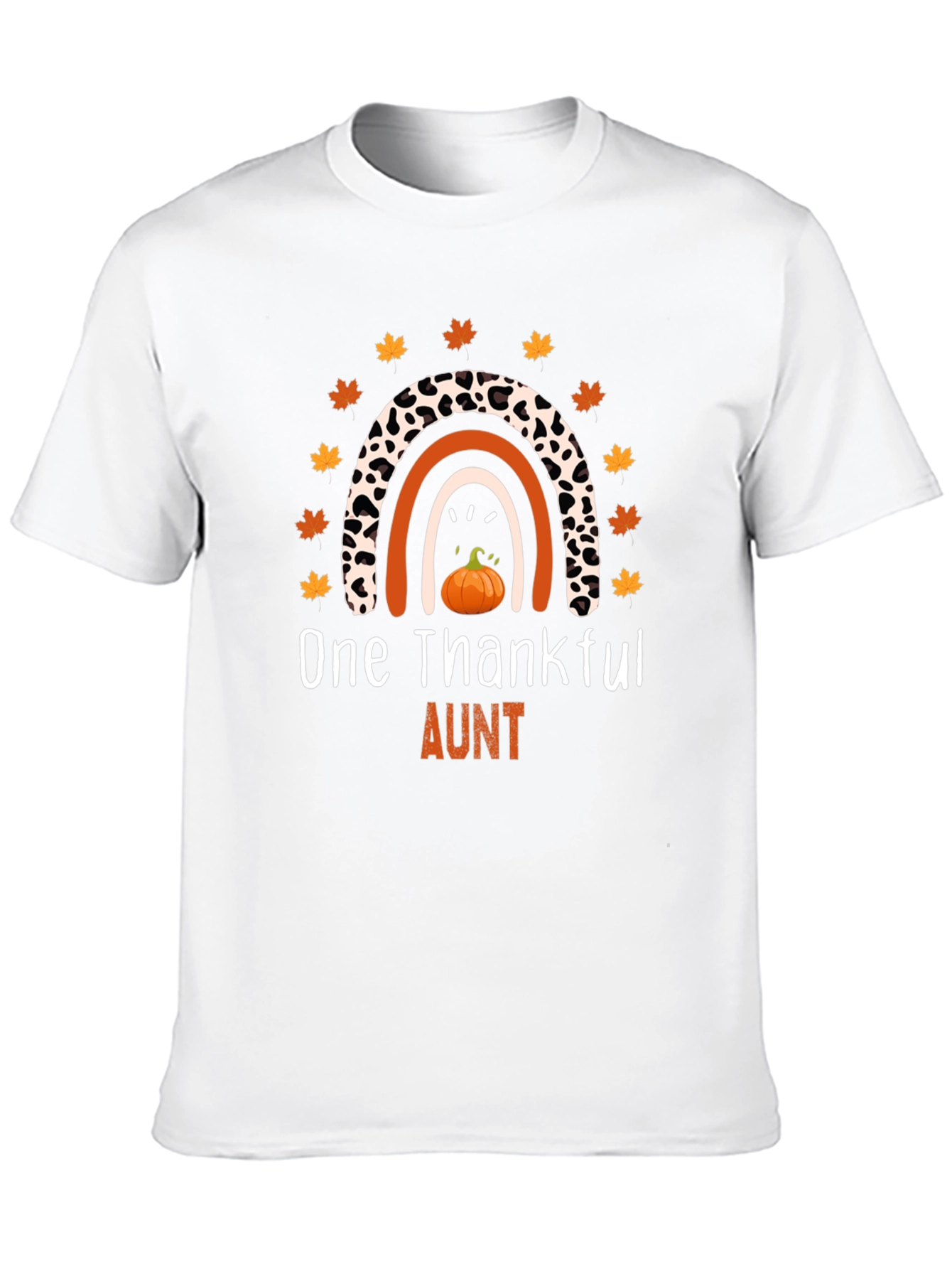 One Thankful Aunt Thanksgiving Graphic T-Shirt