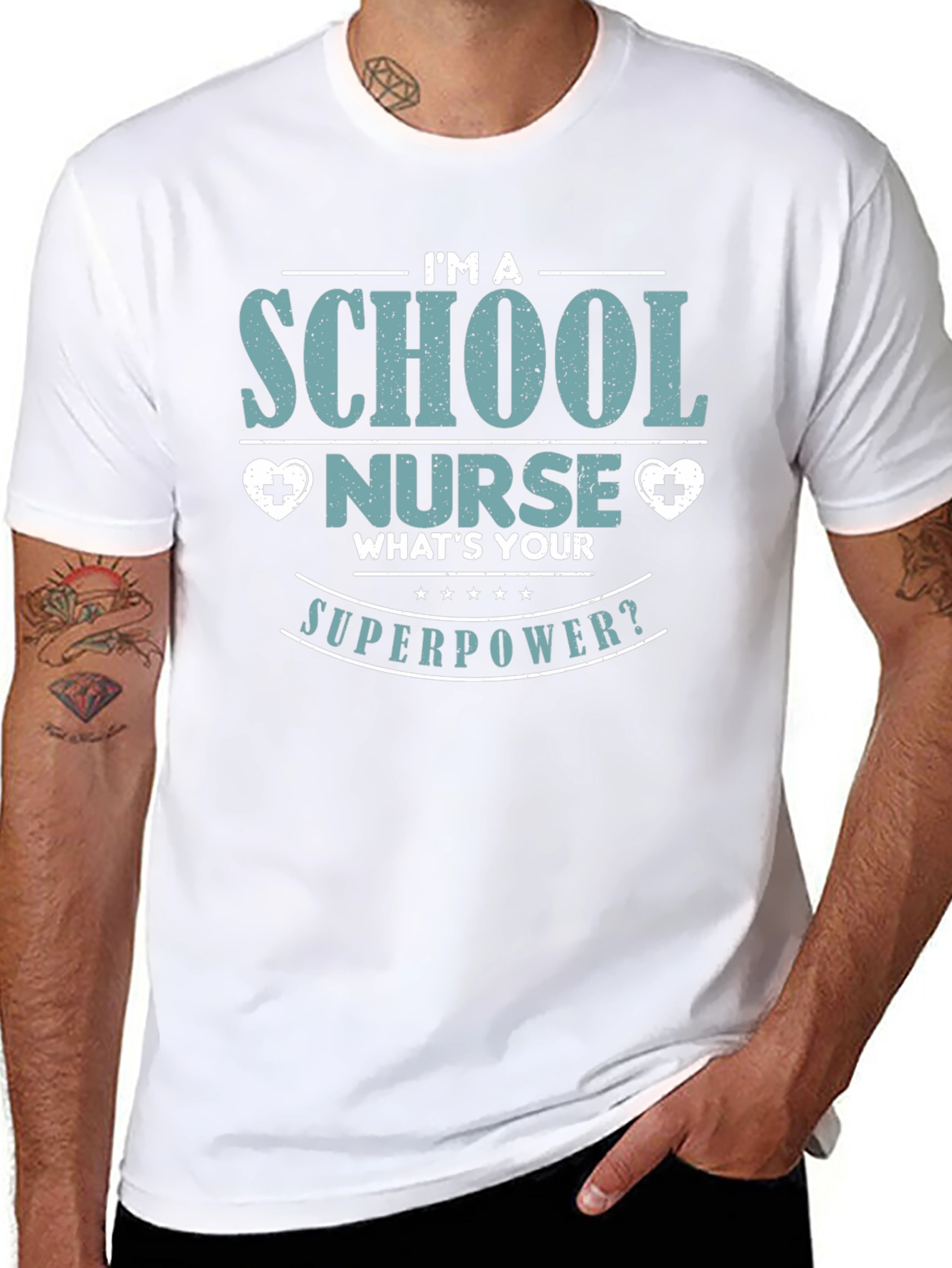 School Nurse Superpower T-Shirt - Black