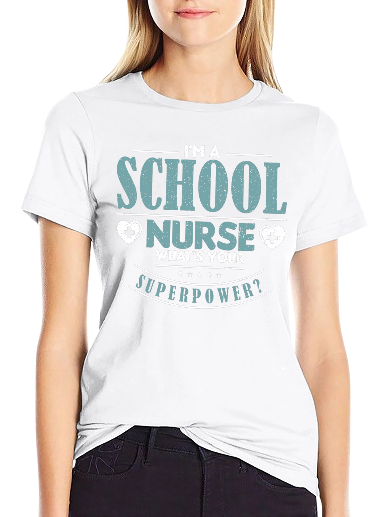 School Nurse Superpower T-Shirt - Black