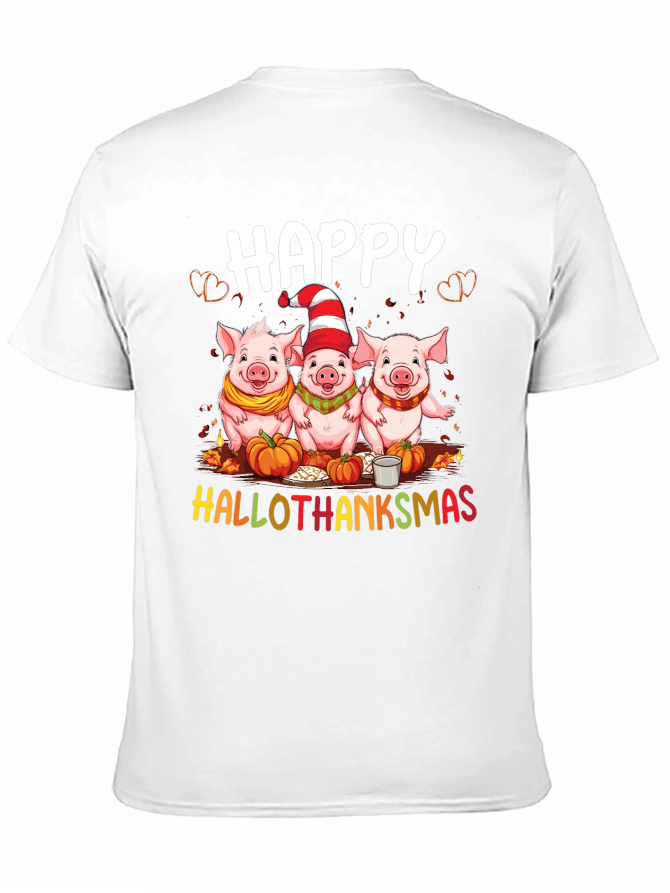 Happy Hallothanksmas Pig T-Shirt