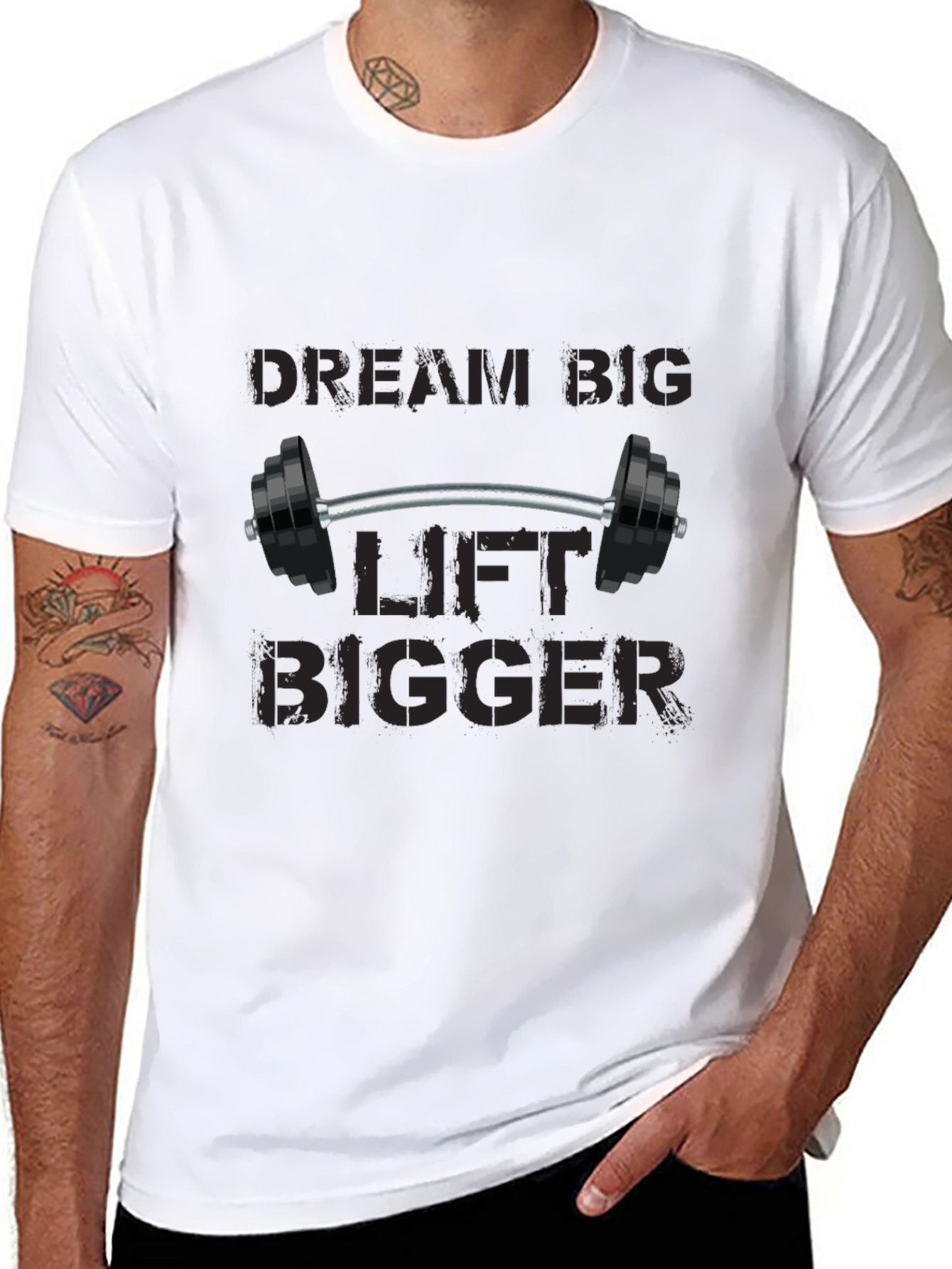 Dream Big Lift Bigger Black T-Shirt