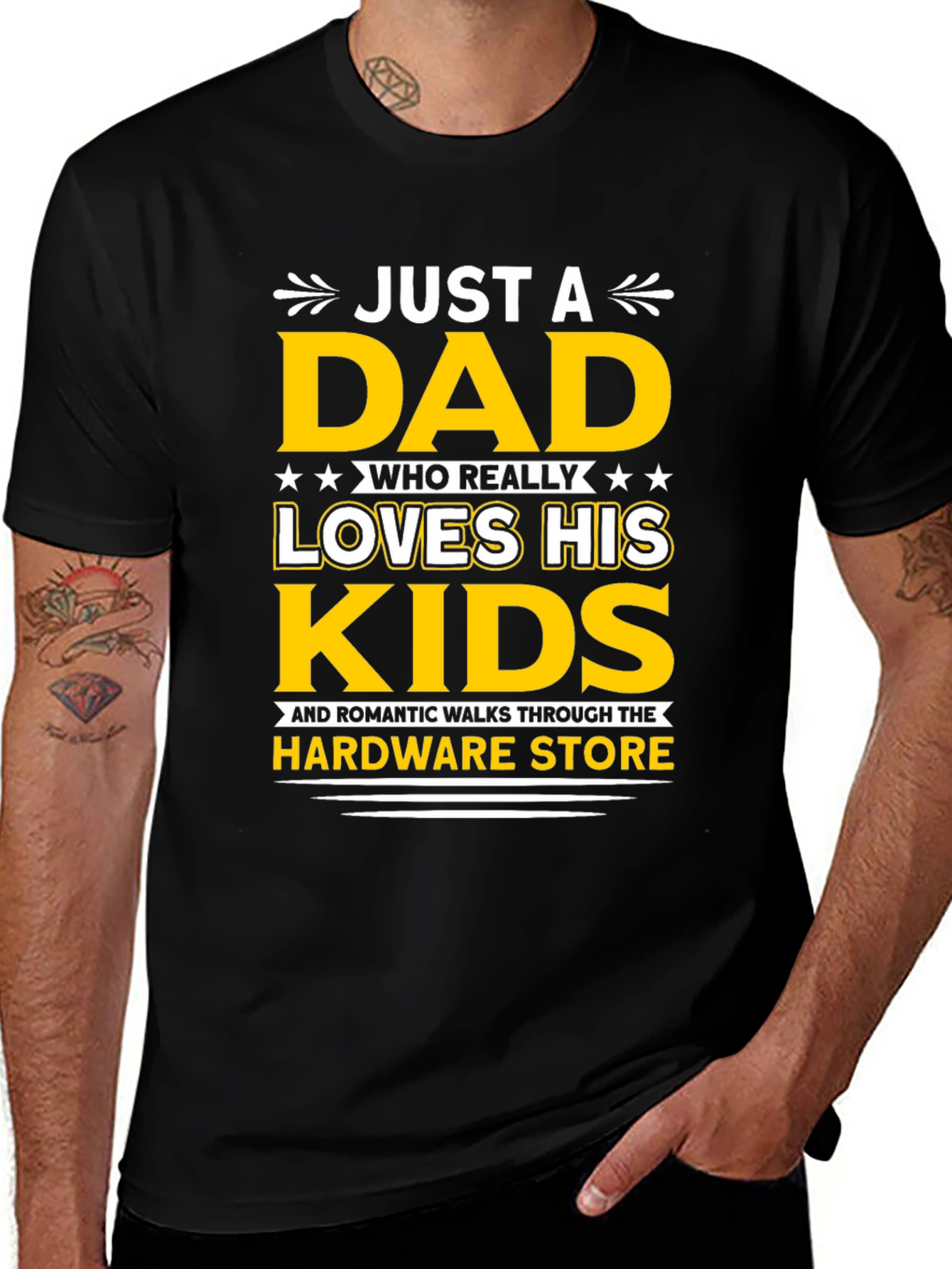 Just a Dad Who Loves His Kids T-Shirt