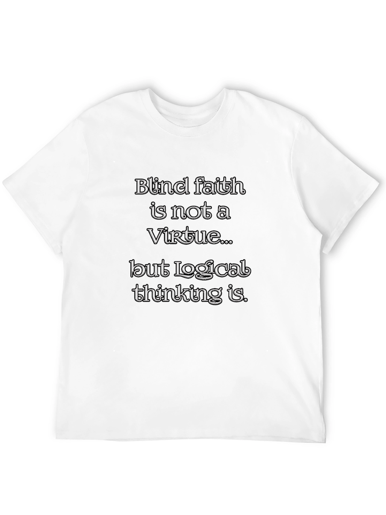 Blind Faith vs. Logical Thinking Graphic Tee - Black