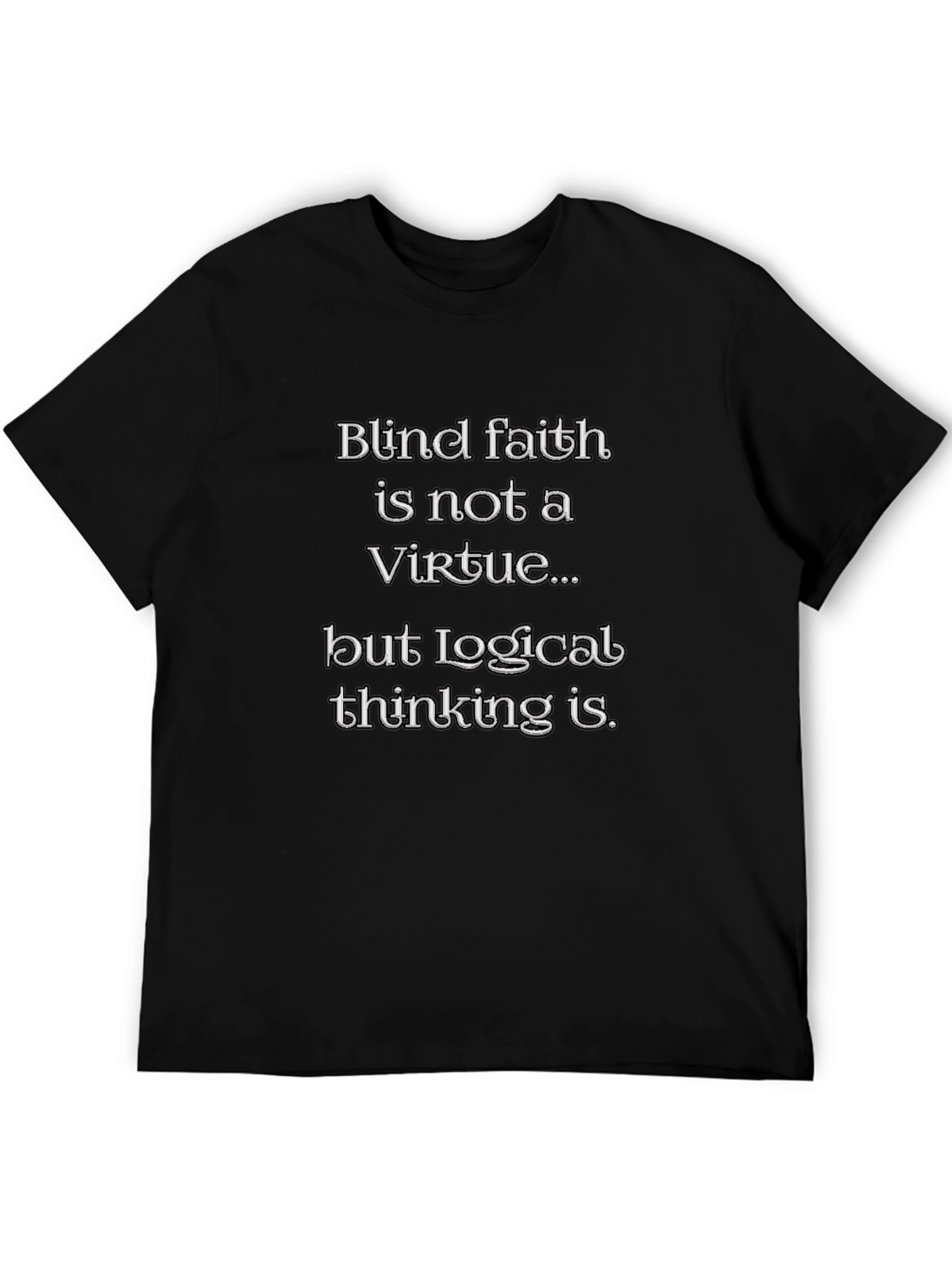 Blind Faith vs. Logical Thinking Graphic Tee - Black