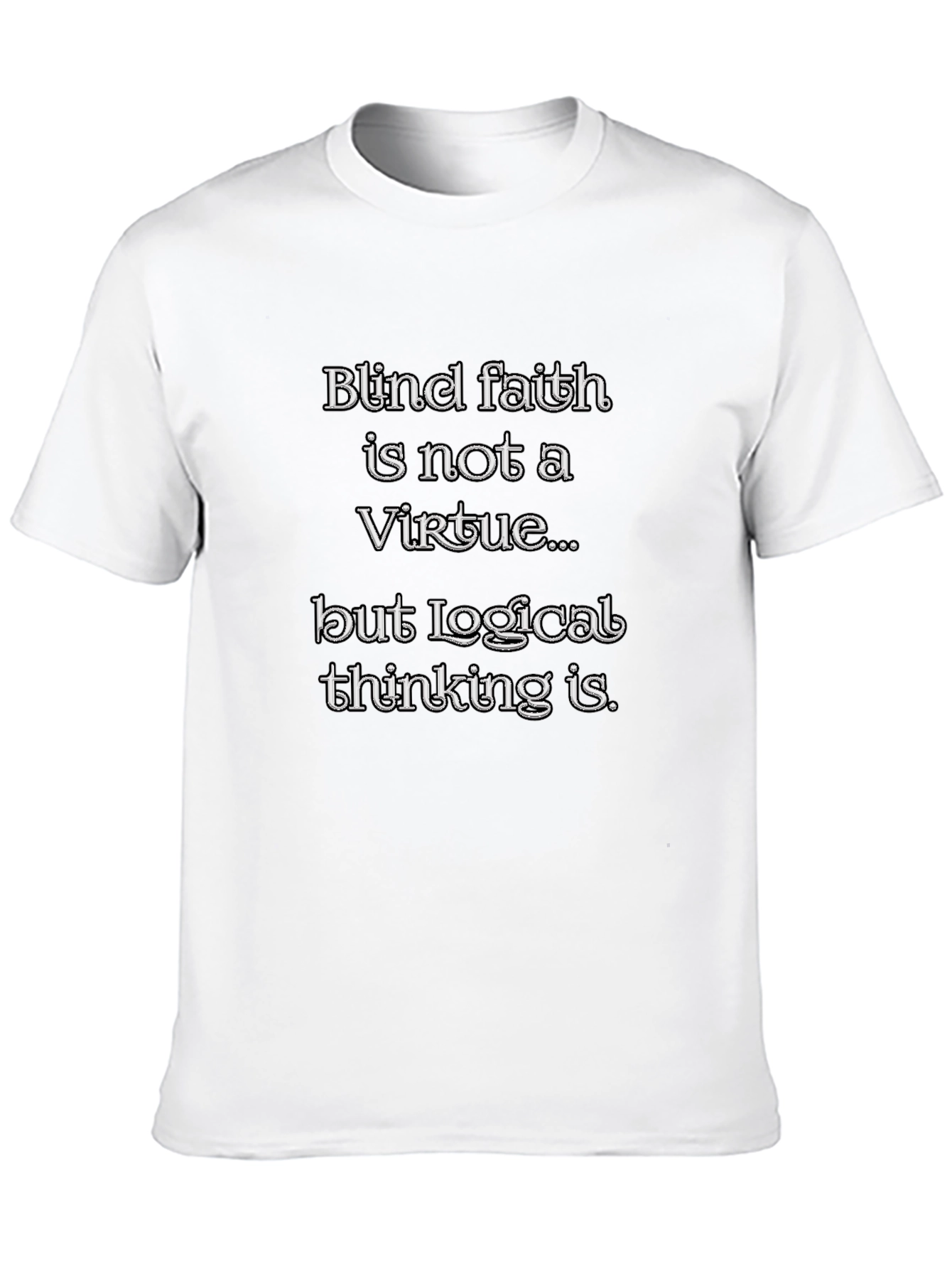 Blind Faith vs. Logical Thinking Graphic Tee - Black