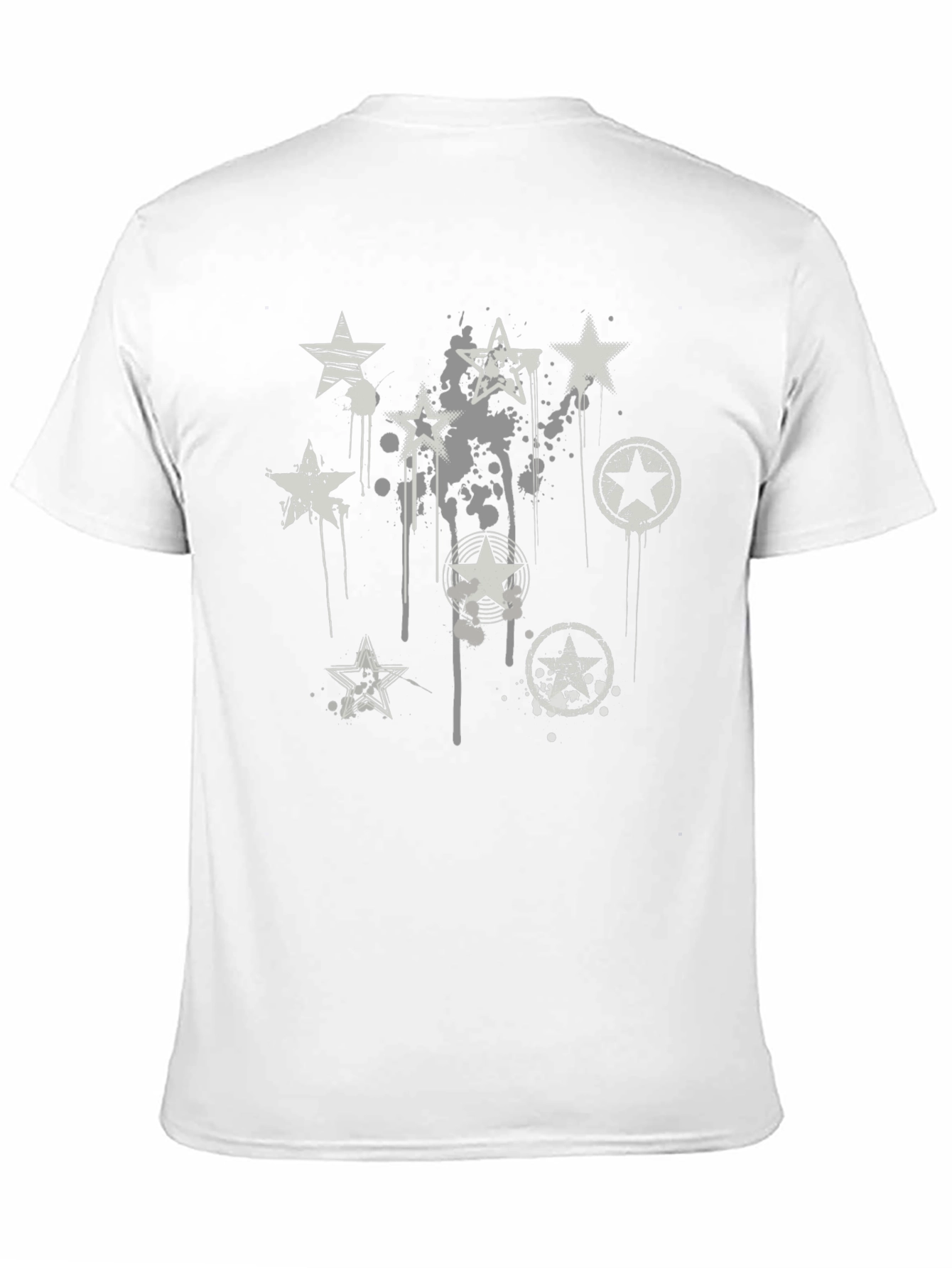 Grunge Star Graphic T-Shirt - Black