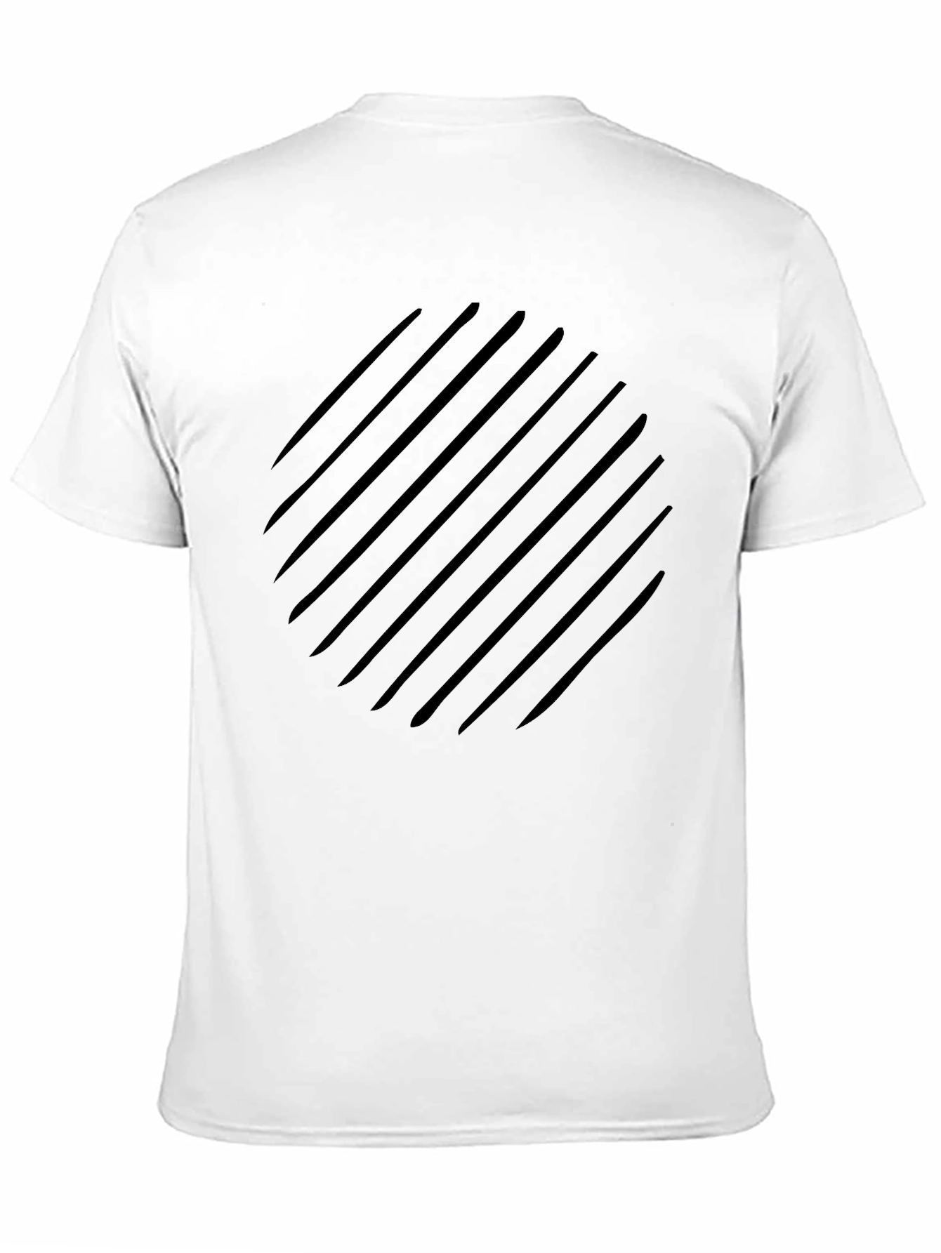 Modern Black Diagonal Stripe Graphic Tee