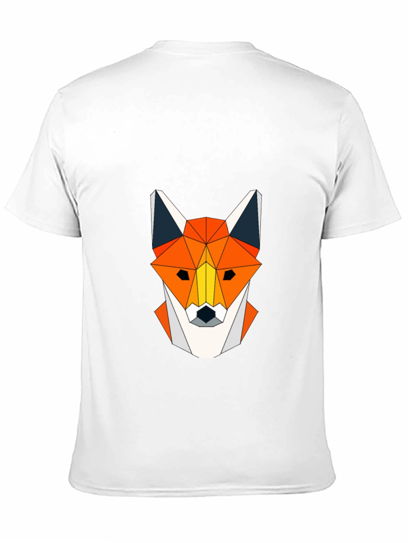 Geometric Fox Head Graphic Tee - Modern Design