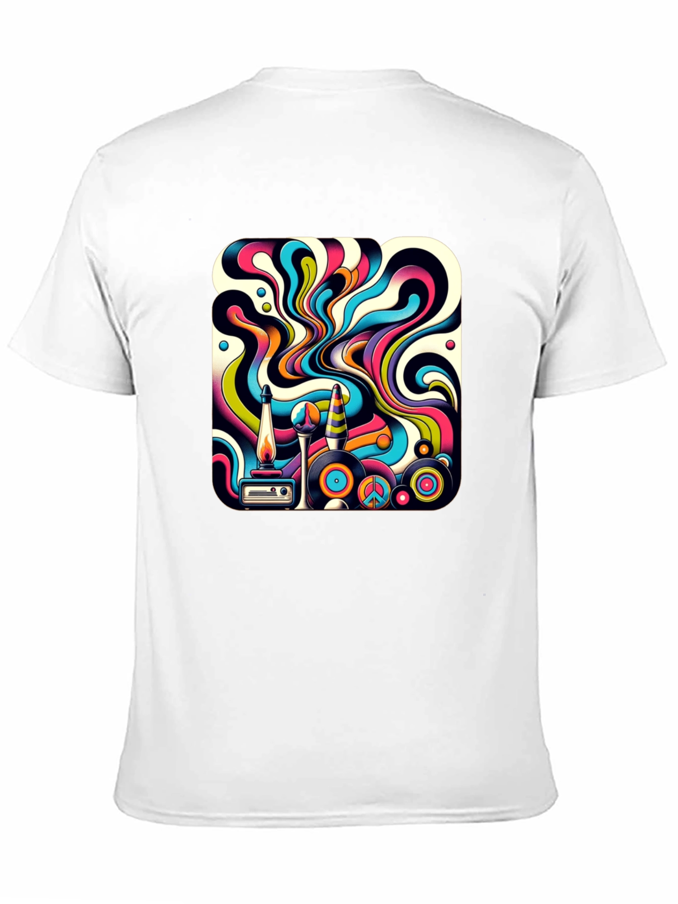 Retro Swirl Graphic Tee - Groovy Style