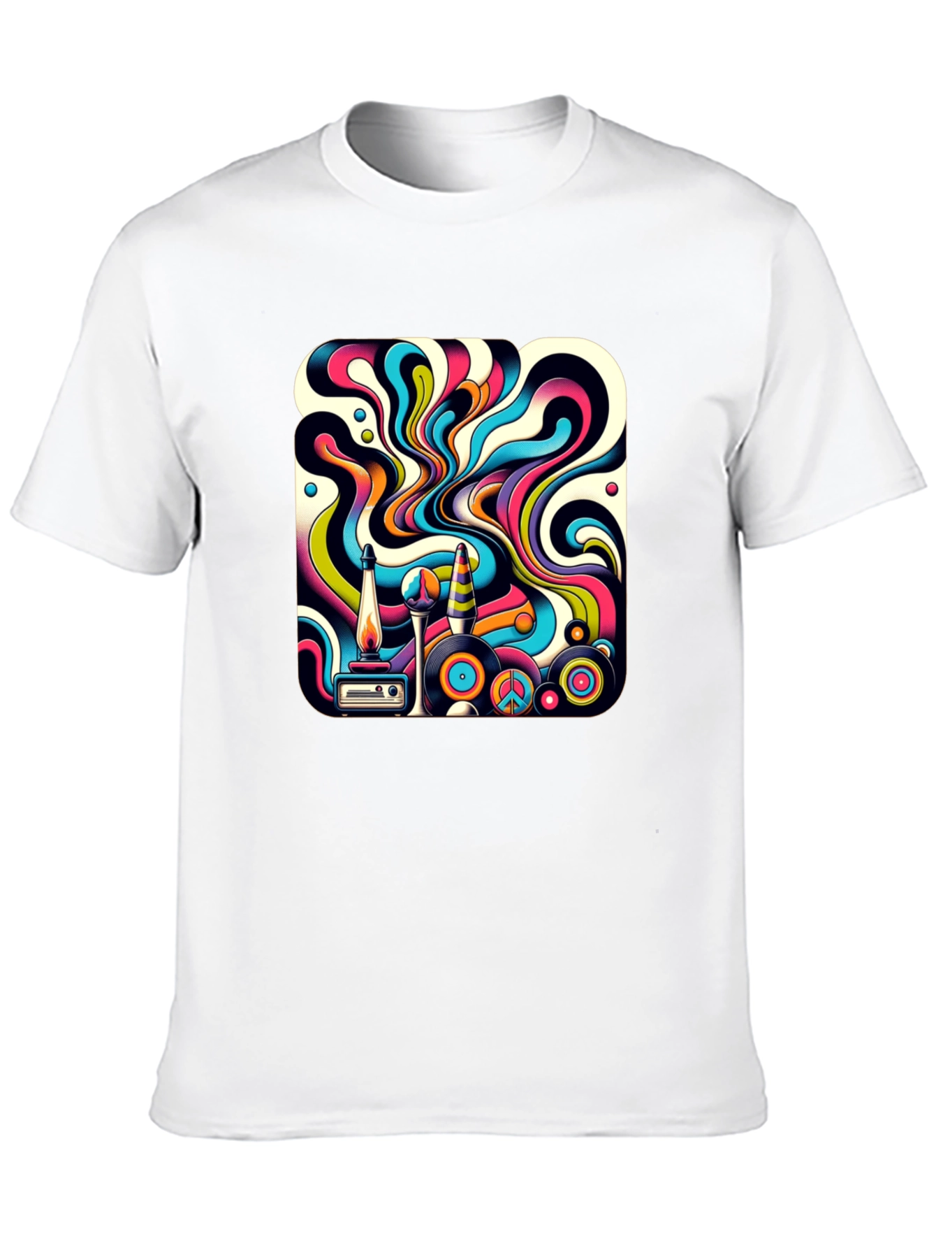 Retro Swirl Graphic Tee - Groovy Style